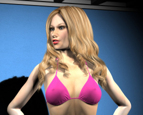 обоя 3д графика, люди , people, девушка, взгляд, фон