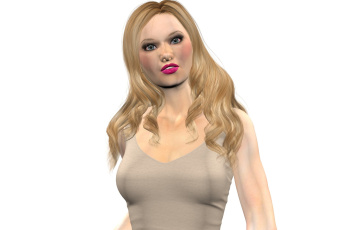 обоя 3д графика, люди , people, девушка, взгляд, фон