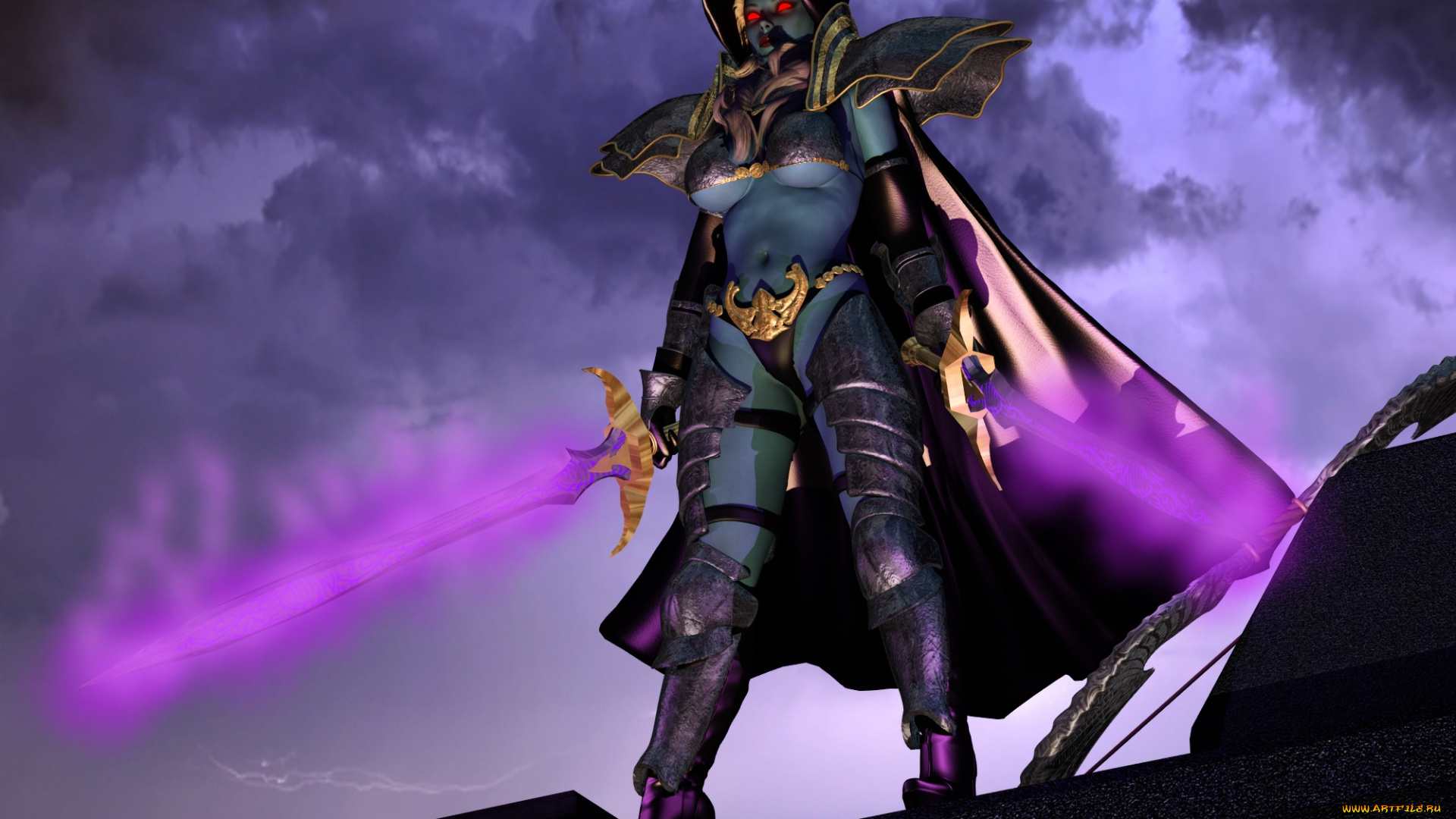 3д, графика, существа, , creatures, взгляд, девушка, фон