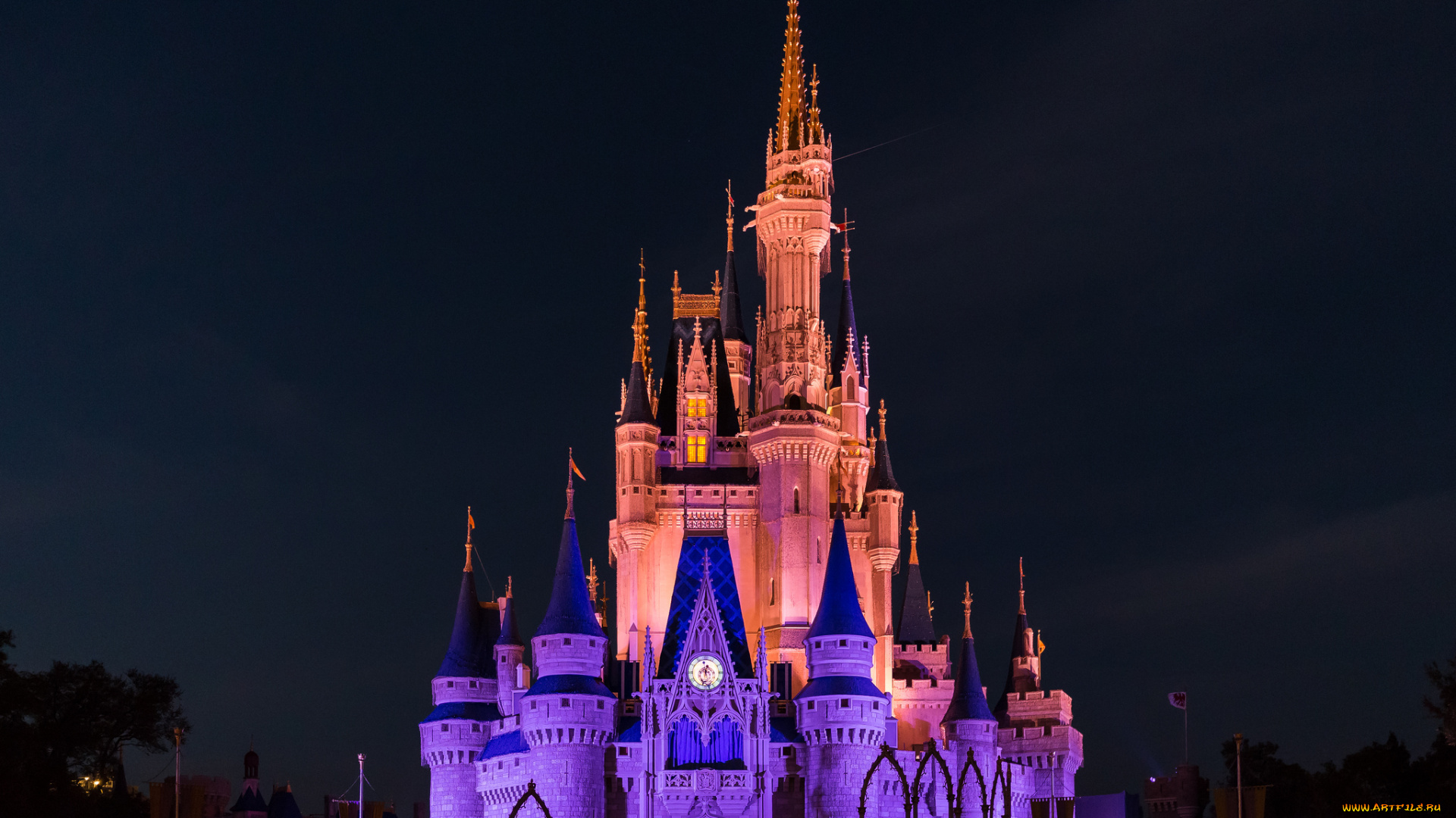 города, диснейленд, замок