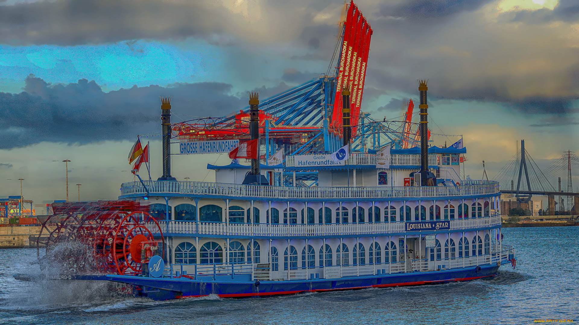 корабли, пароходы, колесный, пароход