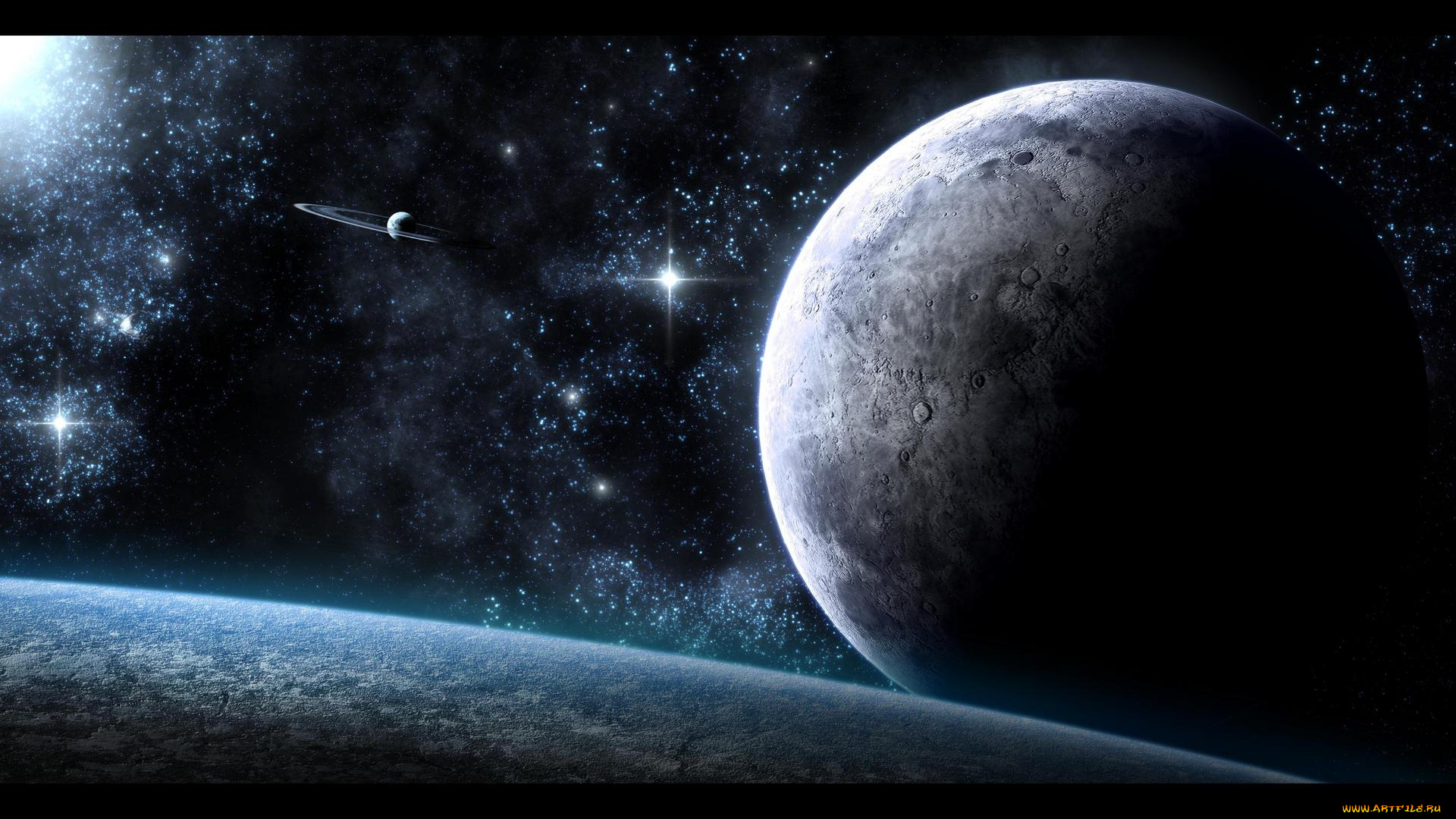 космос, арт, вселенная, планеты, звёзды, созвездия