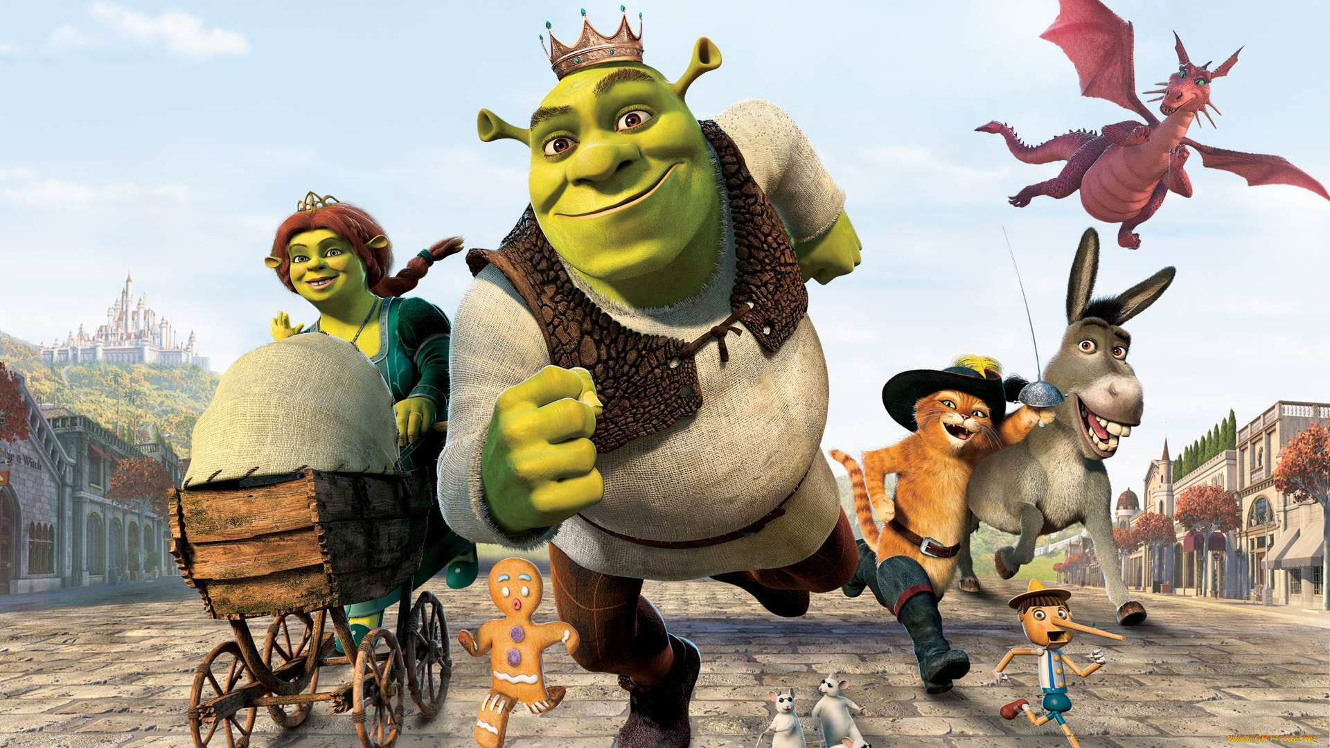 мультфильмы, shrek, forever, after, персонажи