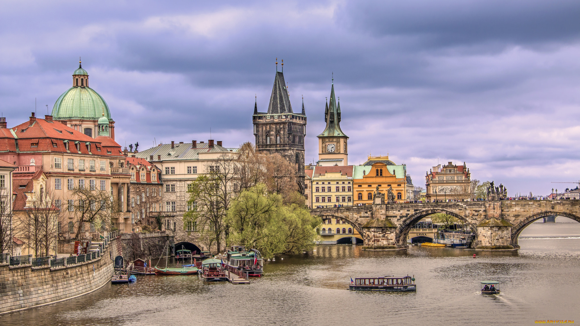 prague, города, прага, , Чехия, панорама