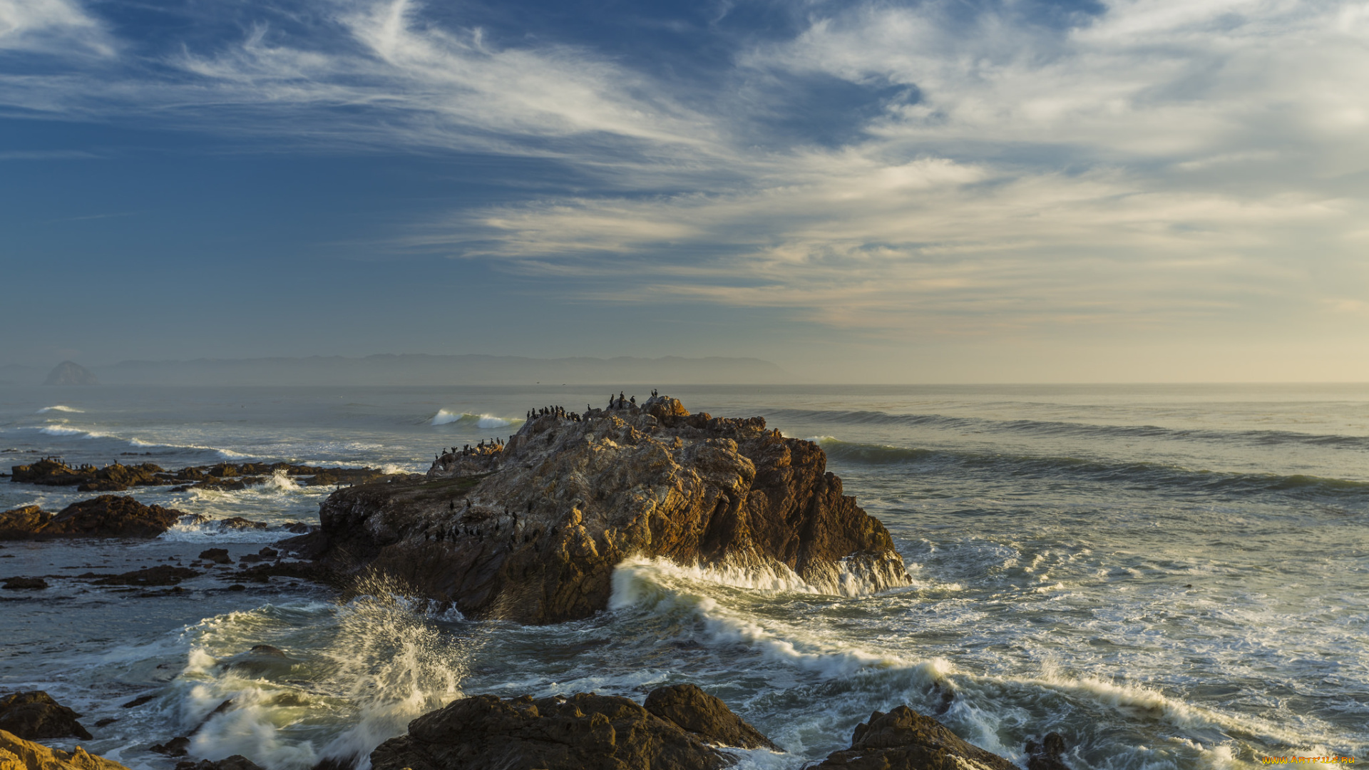 природа, побережье, море, берег