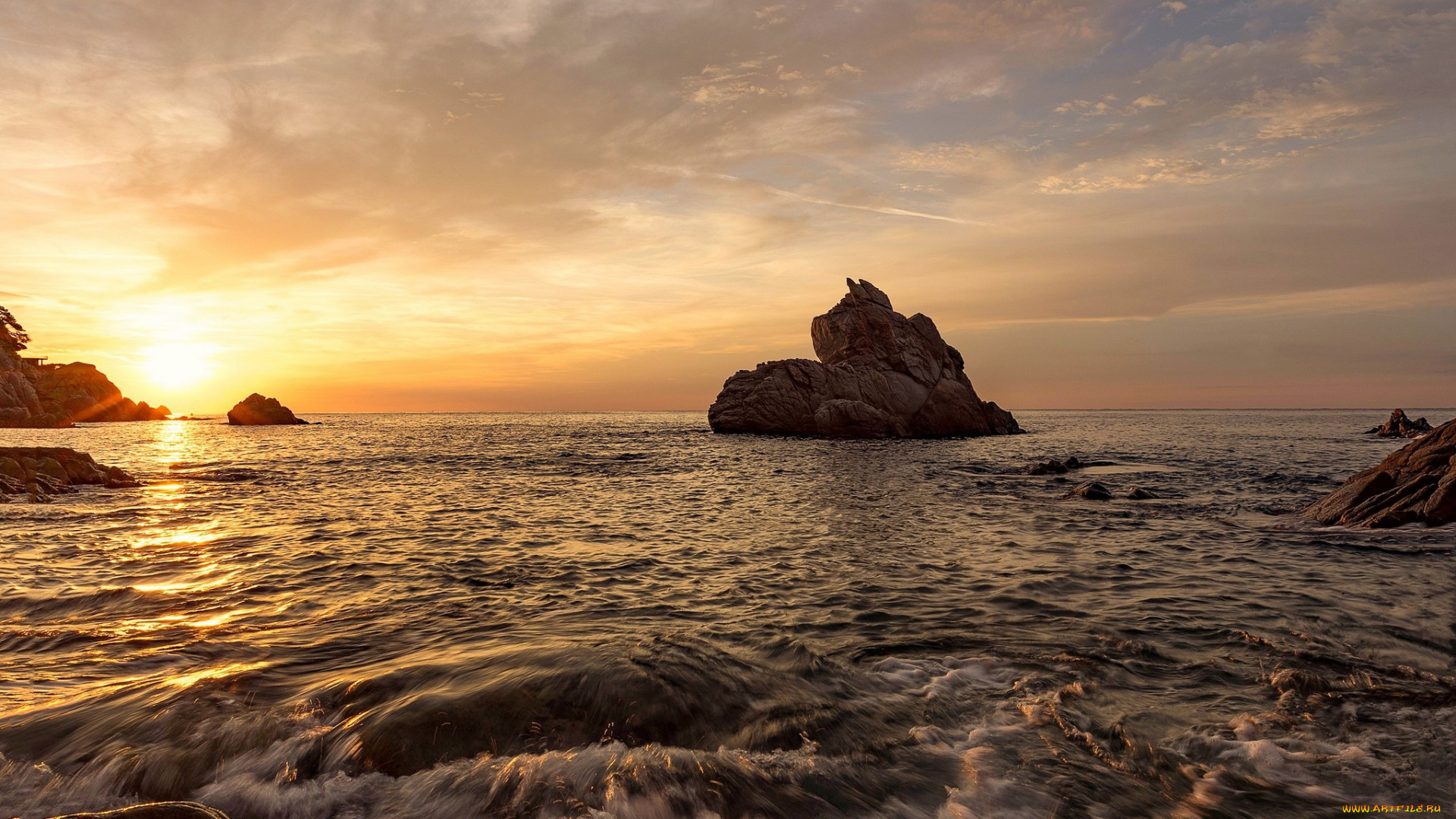 природа, побережье, море, берег