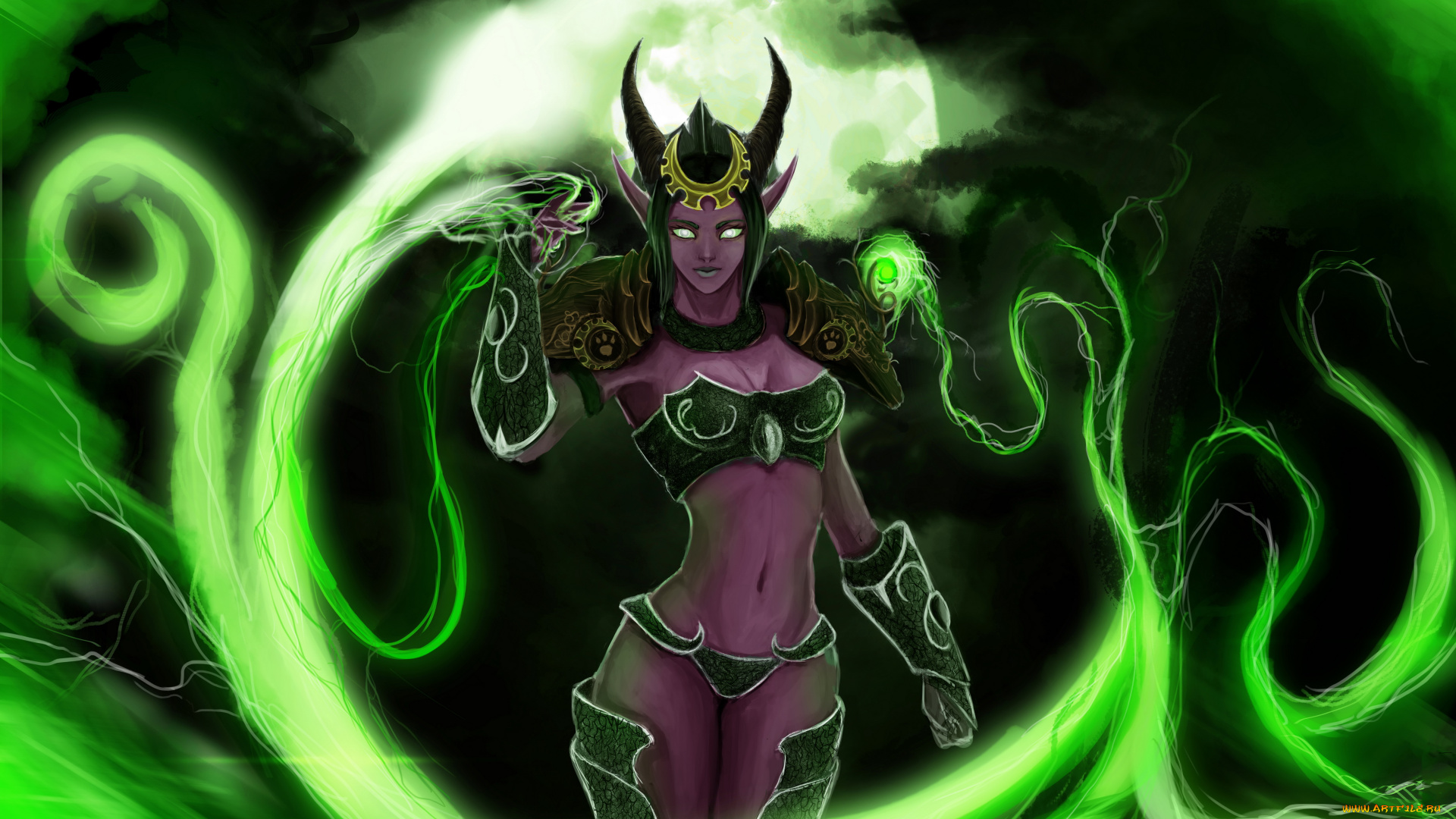 видео, игры, warcraft, iii, , the, frozen, throne, эльф, униформа, фон, девушка