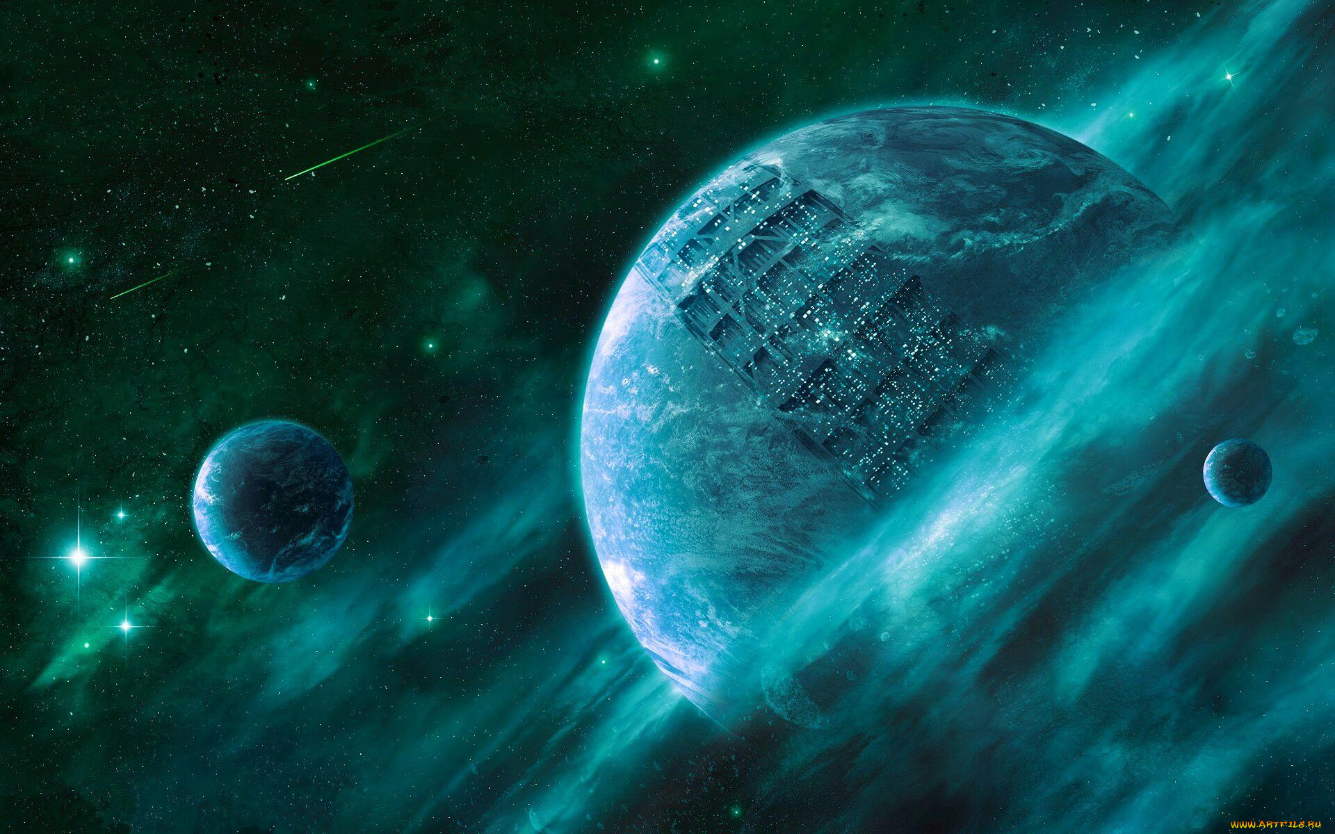 космос, арт, вселенная, планеты, звёзды, созвездия