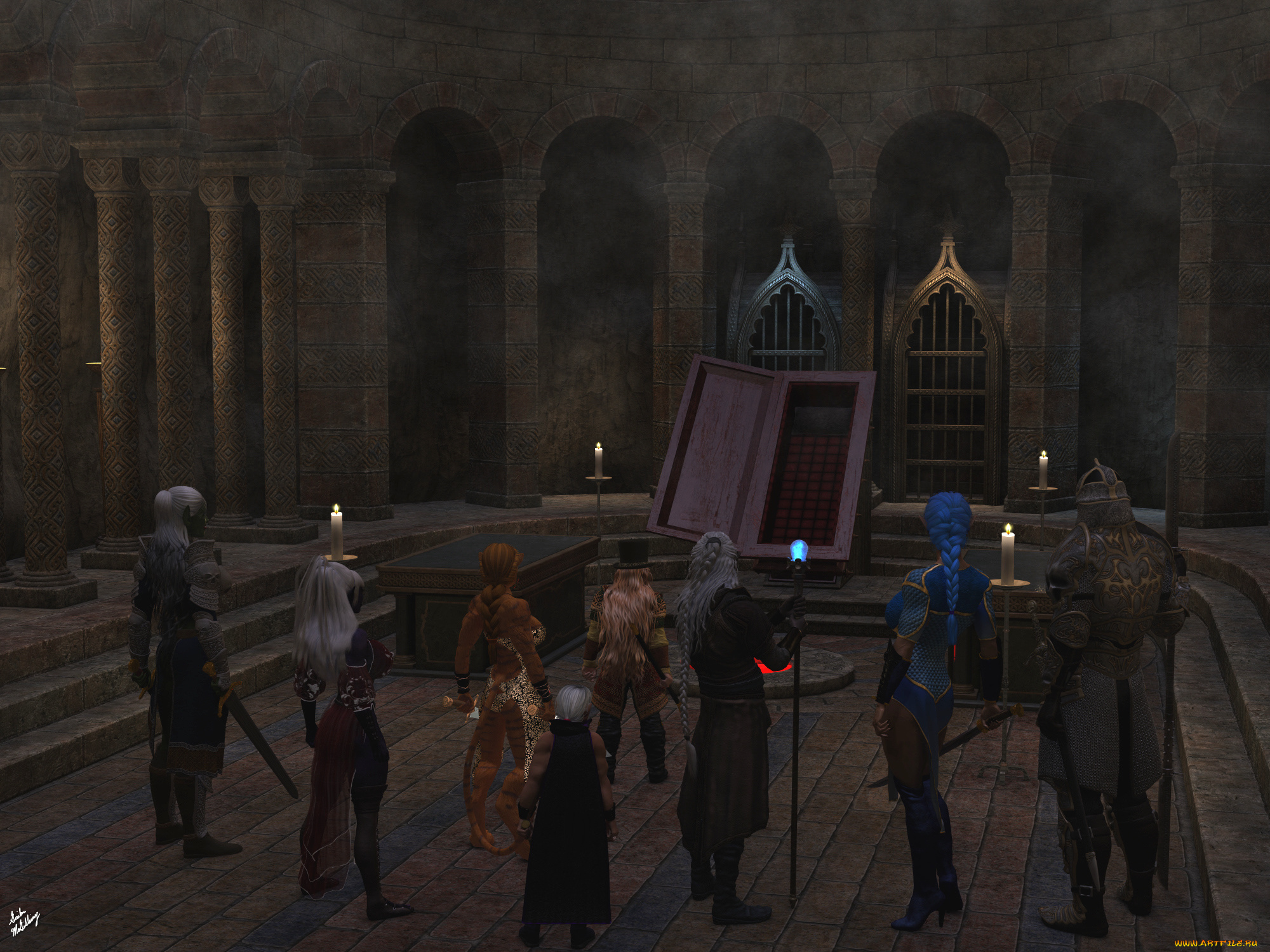 3д, графика, люди, , people, фон, взгляд, эльфы