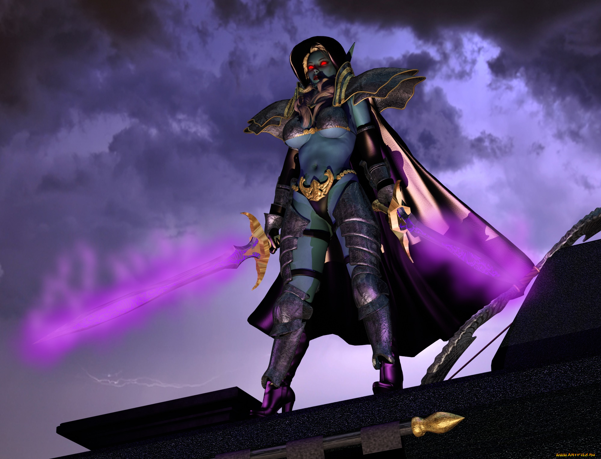 3д, графика, существа, , creatures, взгляд, девушка, фон