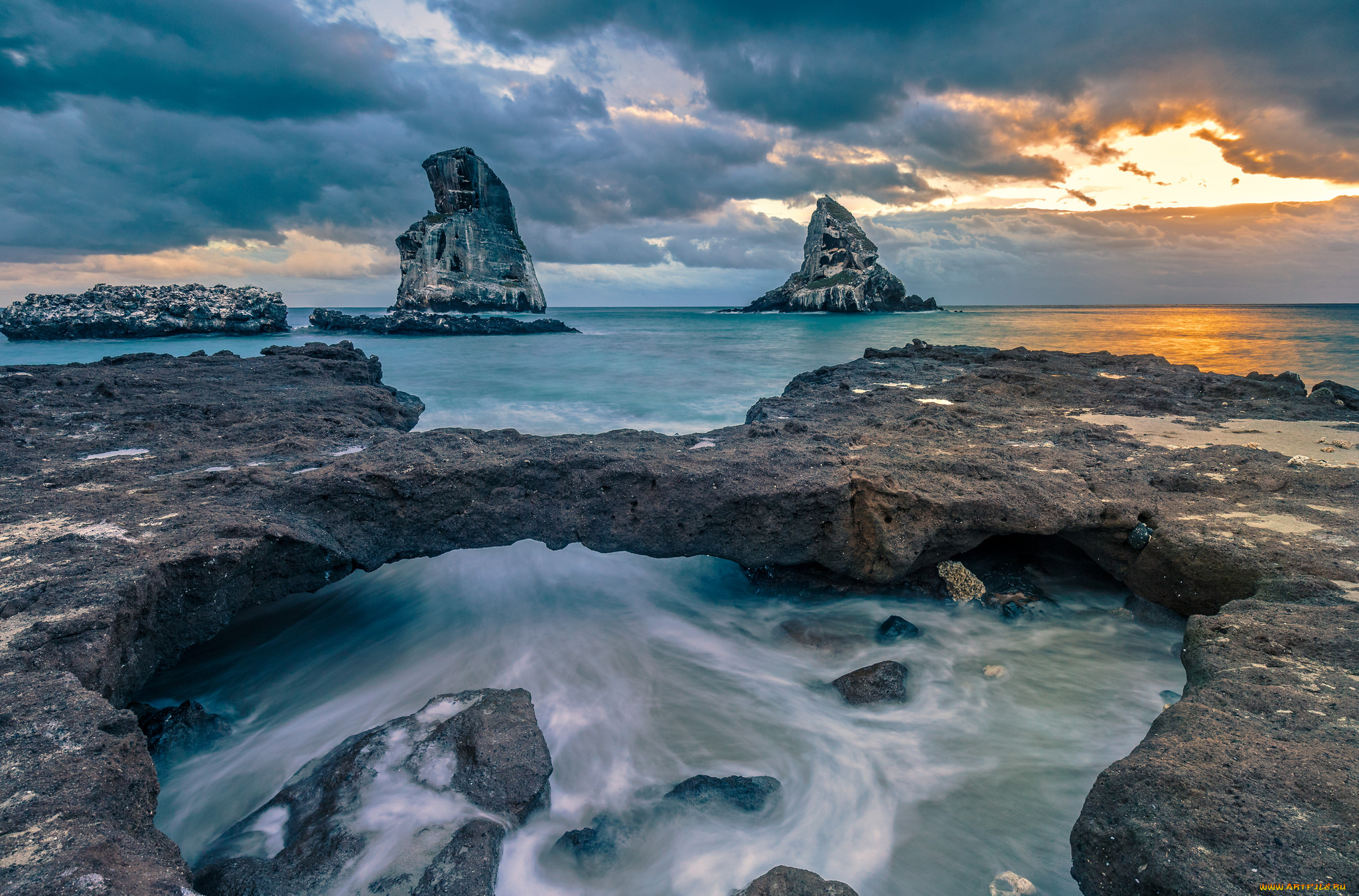 природа, побережье, море, берег