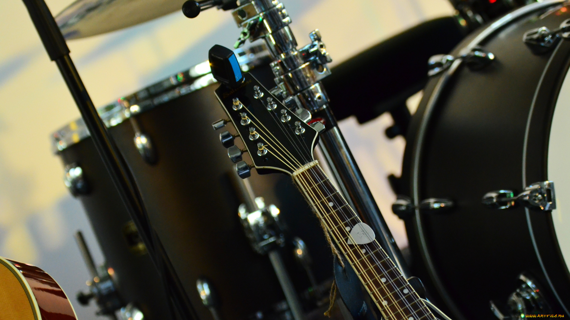 музыка, -музыкальные, инструменты, барабан, гитара