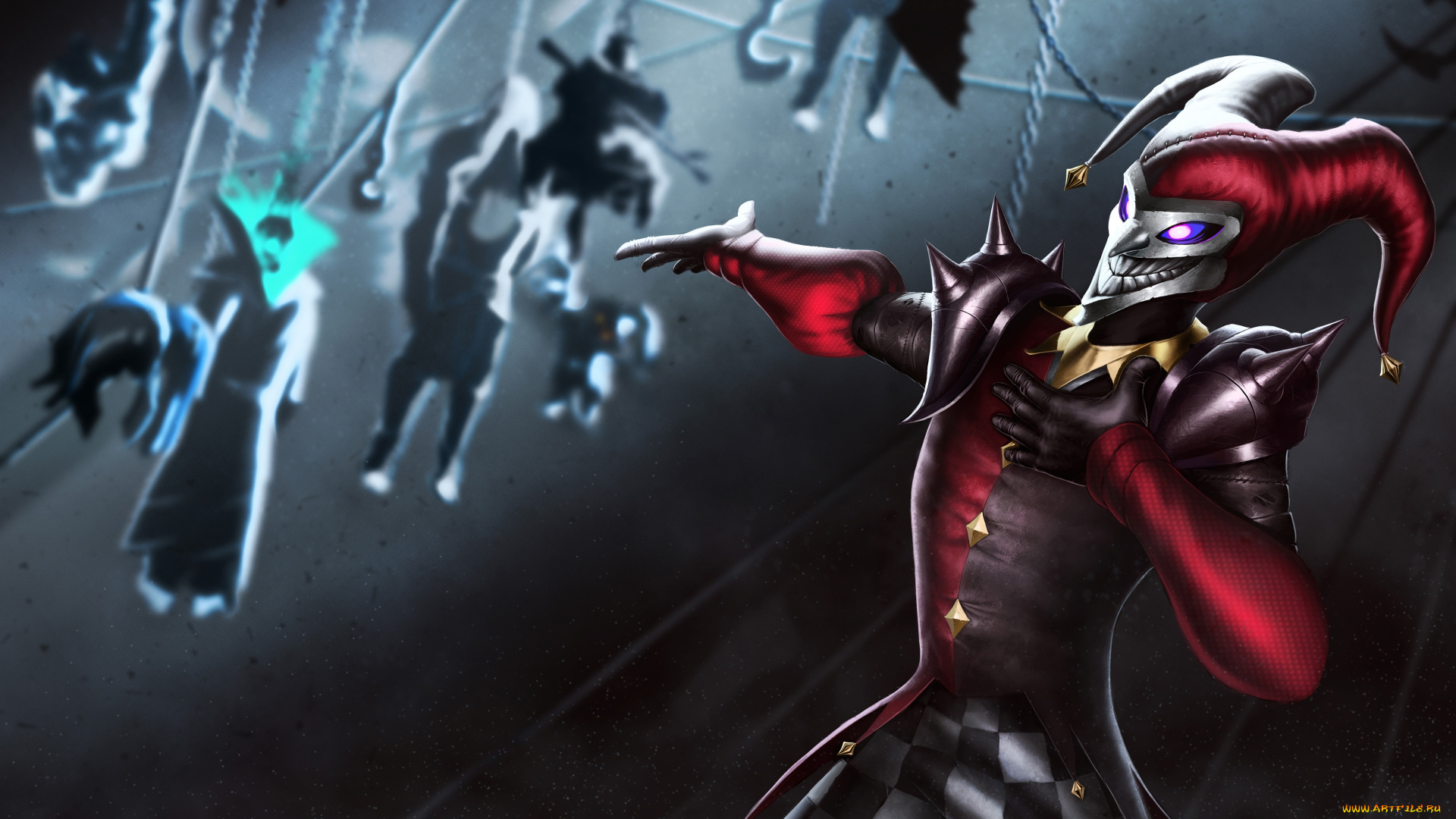 видео, игры, league, of, legends, фон, существо, улыбка