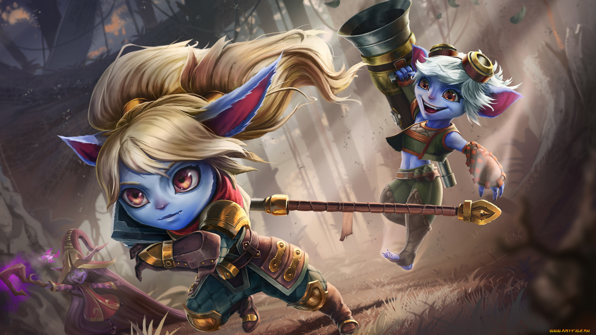 видео, игры, league, of, legends, униформа, фон, взгляд, девочка