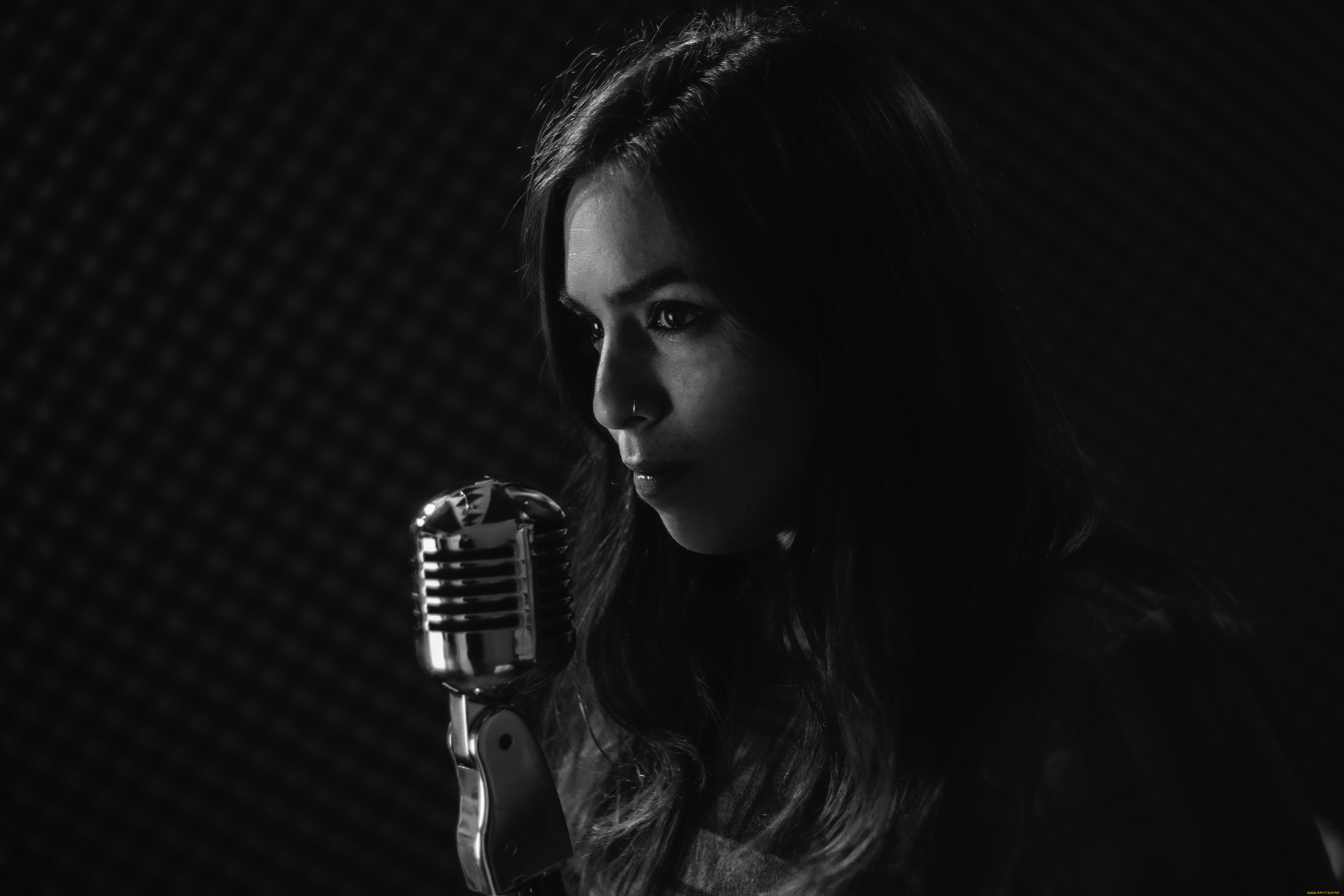 музыка, -другое, женщина, микрофон
