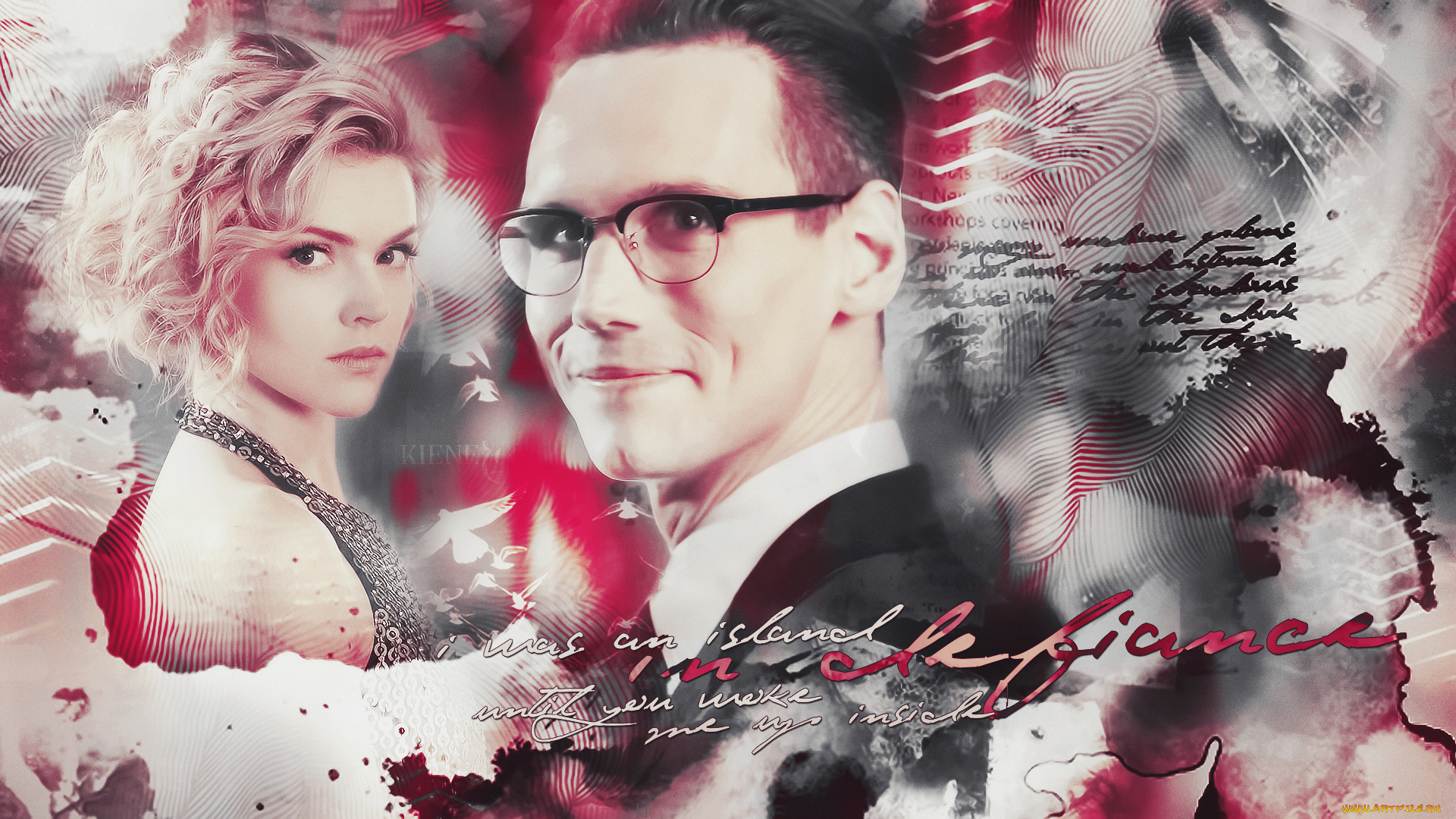 кино, фильмы, gotham, девушка, мужчина, фон, взгляд