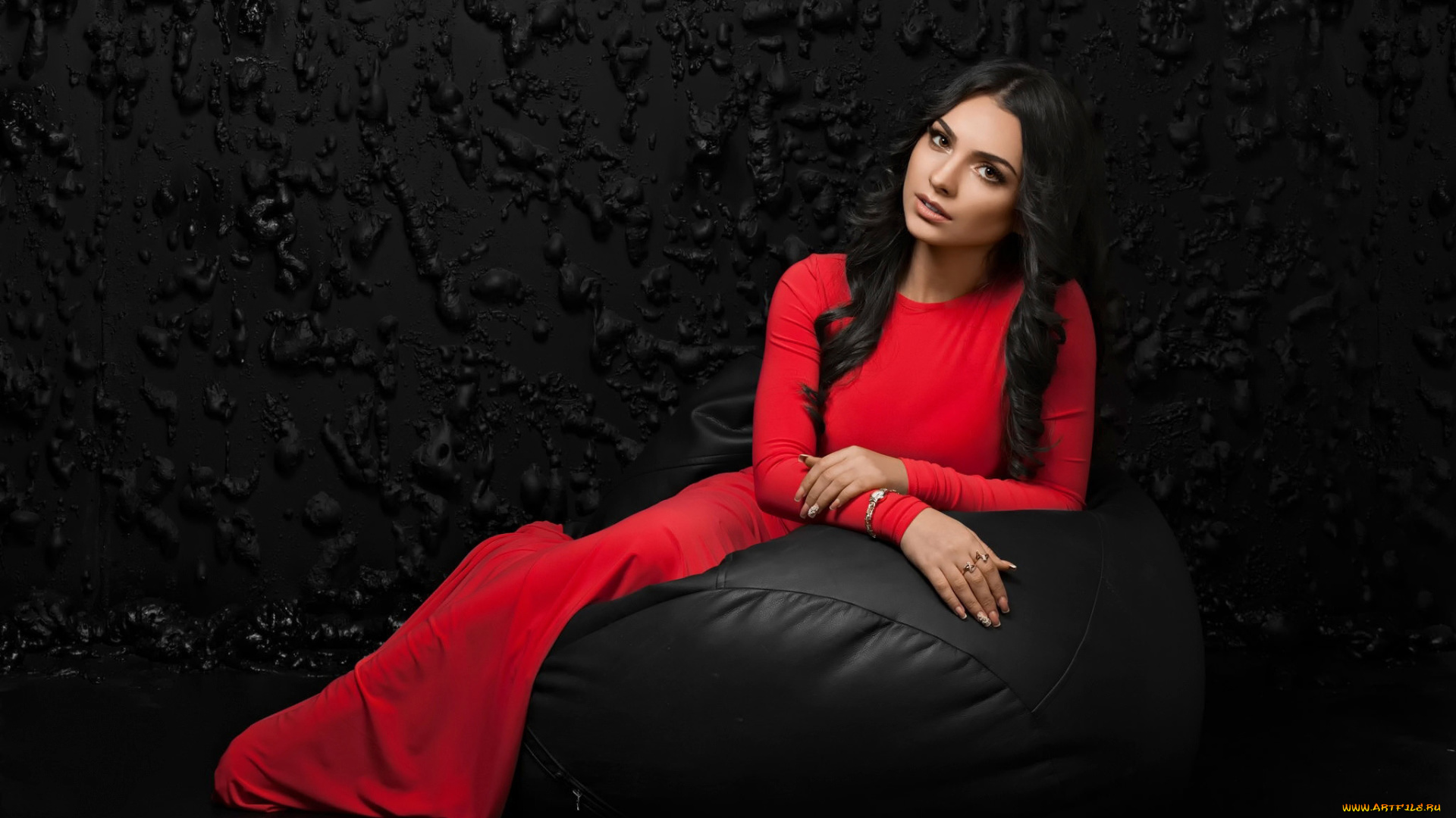 девушки, -, брюнетки, , шатенки, красное, платье, аревик, восканян