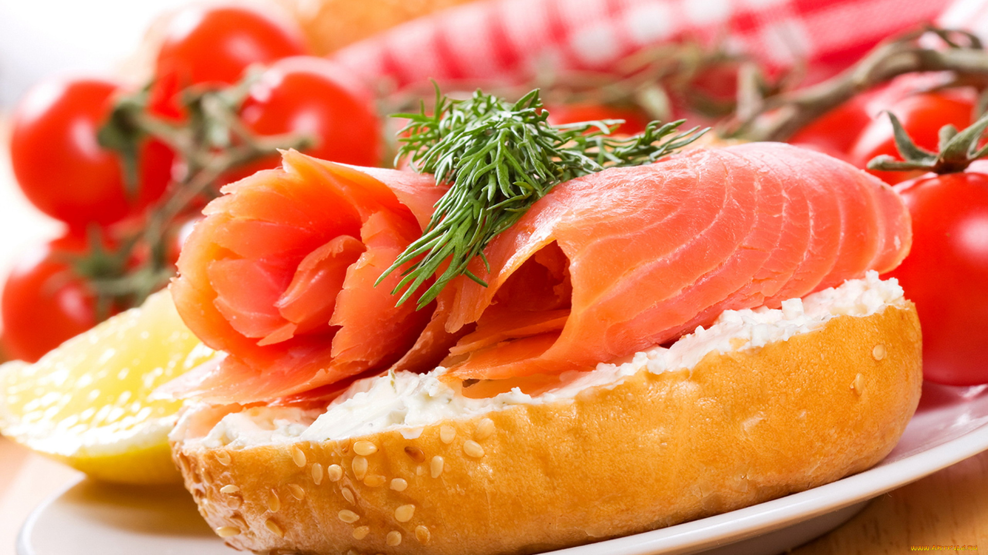 еда, бутерброды, , гамбургеры, , канапе, помидоры, бутерброд, укроп, форель