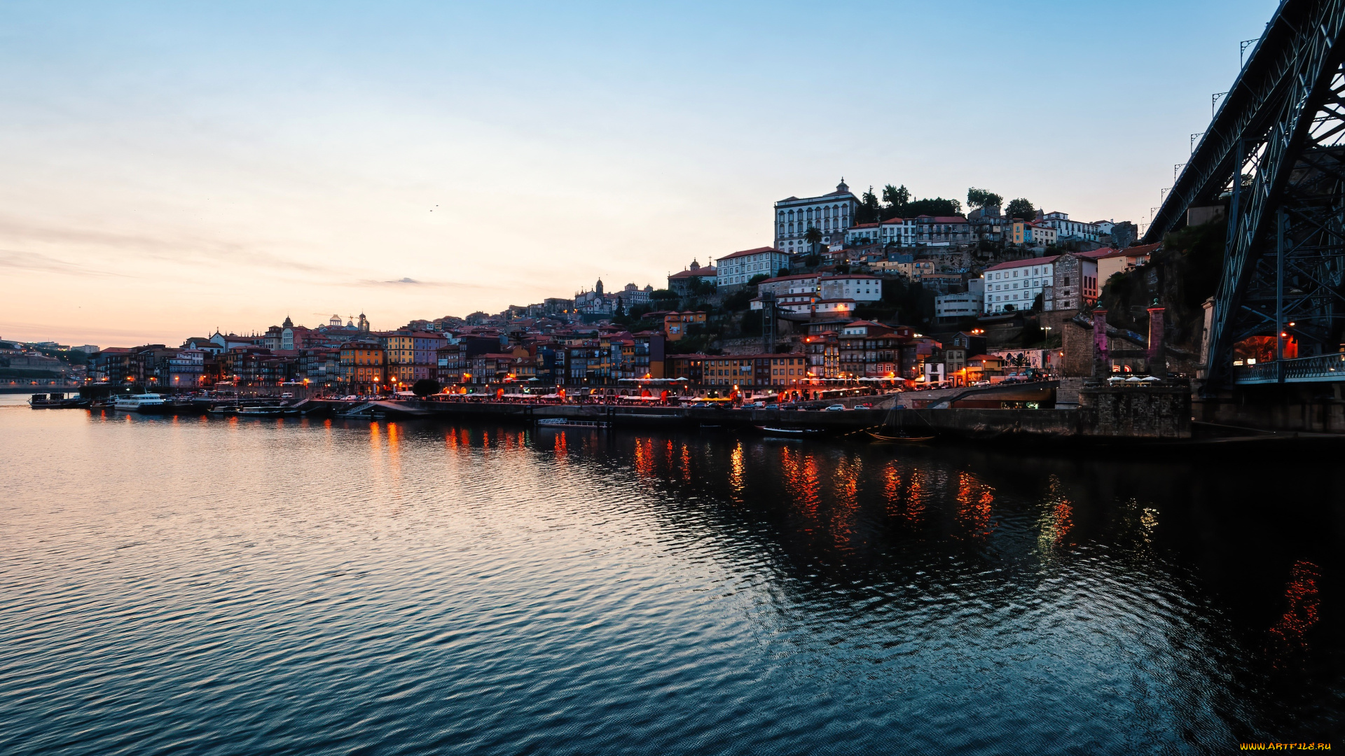 города, порту, , португалия, город, мост, река, берег