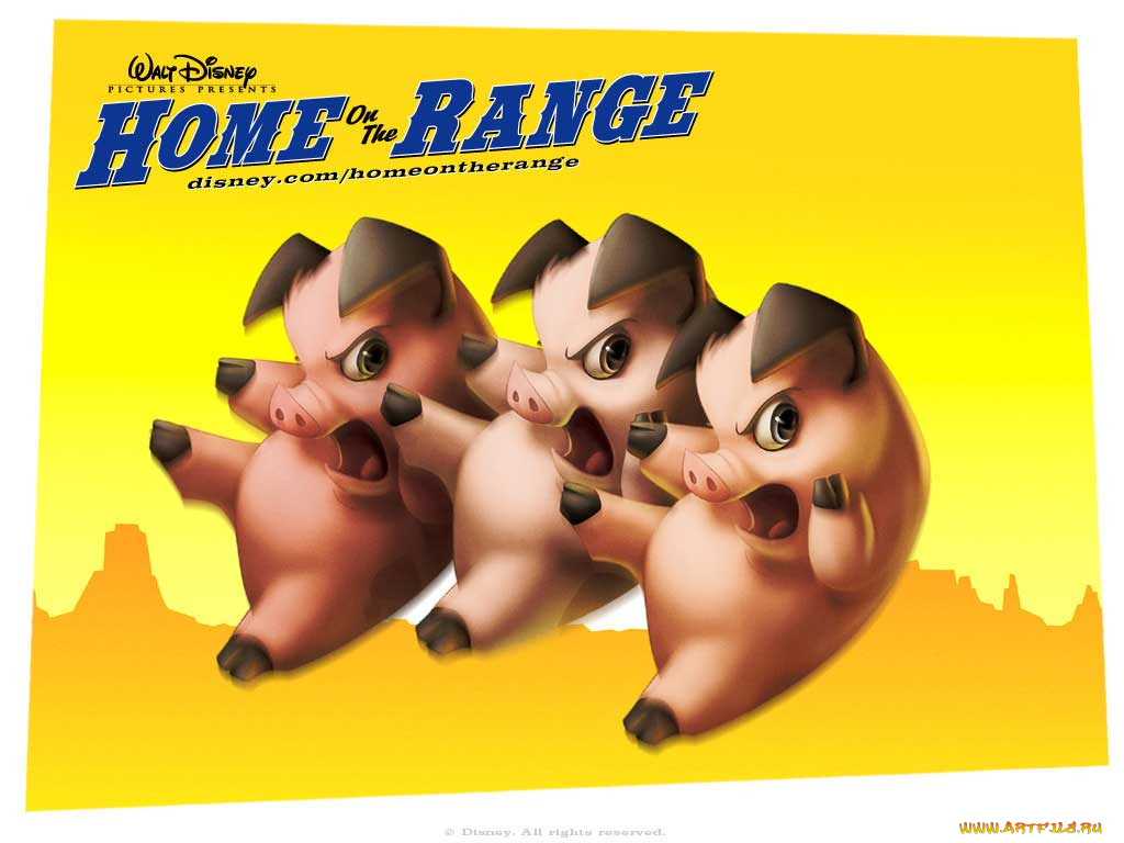 хряки, мультфильмы, home, on, the, range