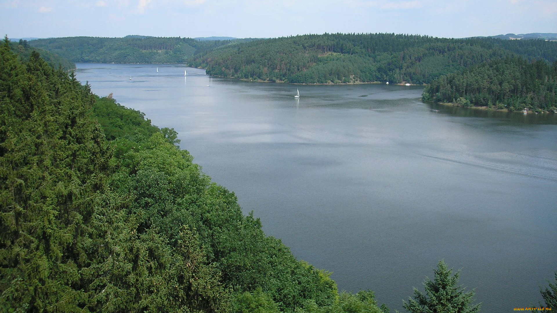 природа, реки, озера, река, леса, яхта