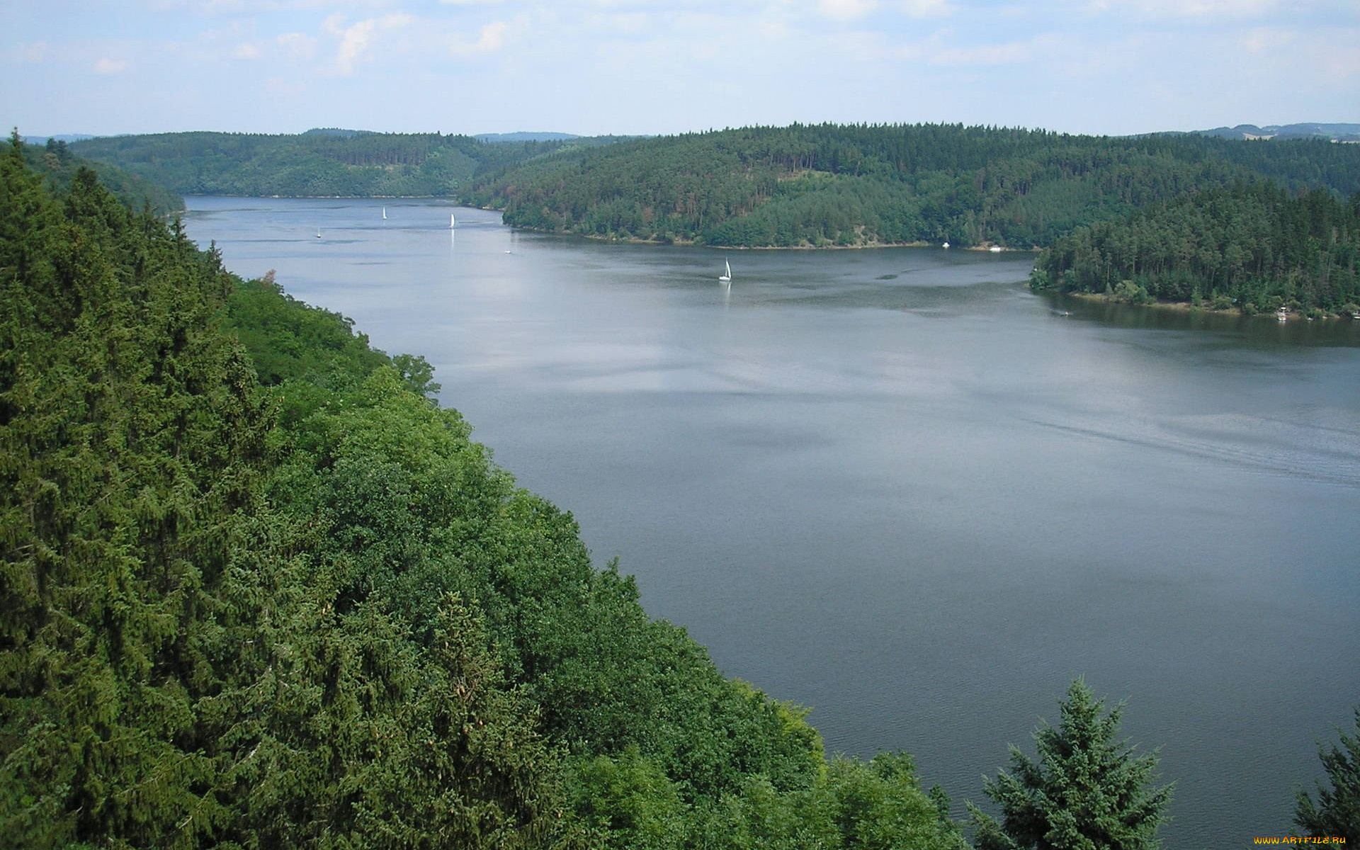 природа, реки, озера, река, леса, яхта