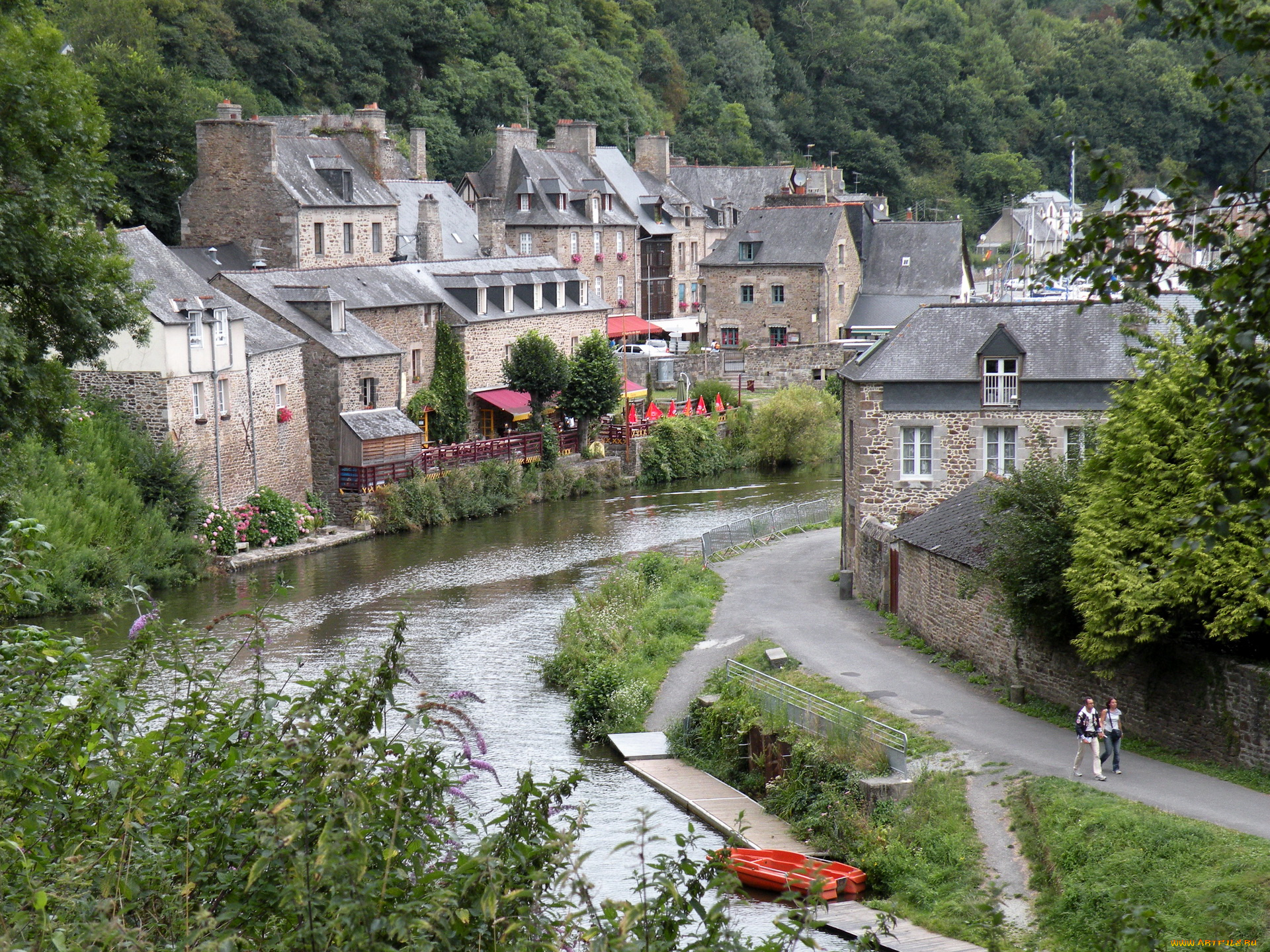 города, улицы, площади, набережные, dinan, франция