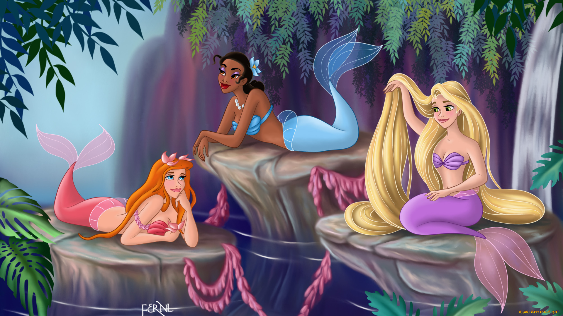 мультфильмы, disney`s, princess, русалки