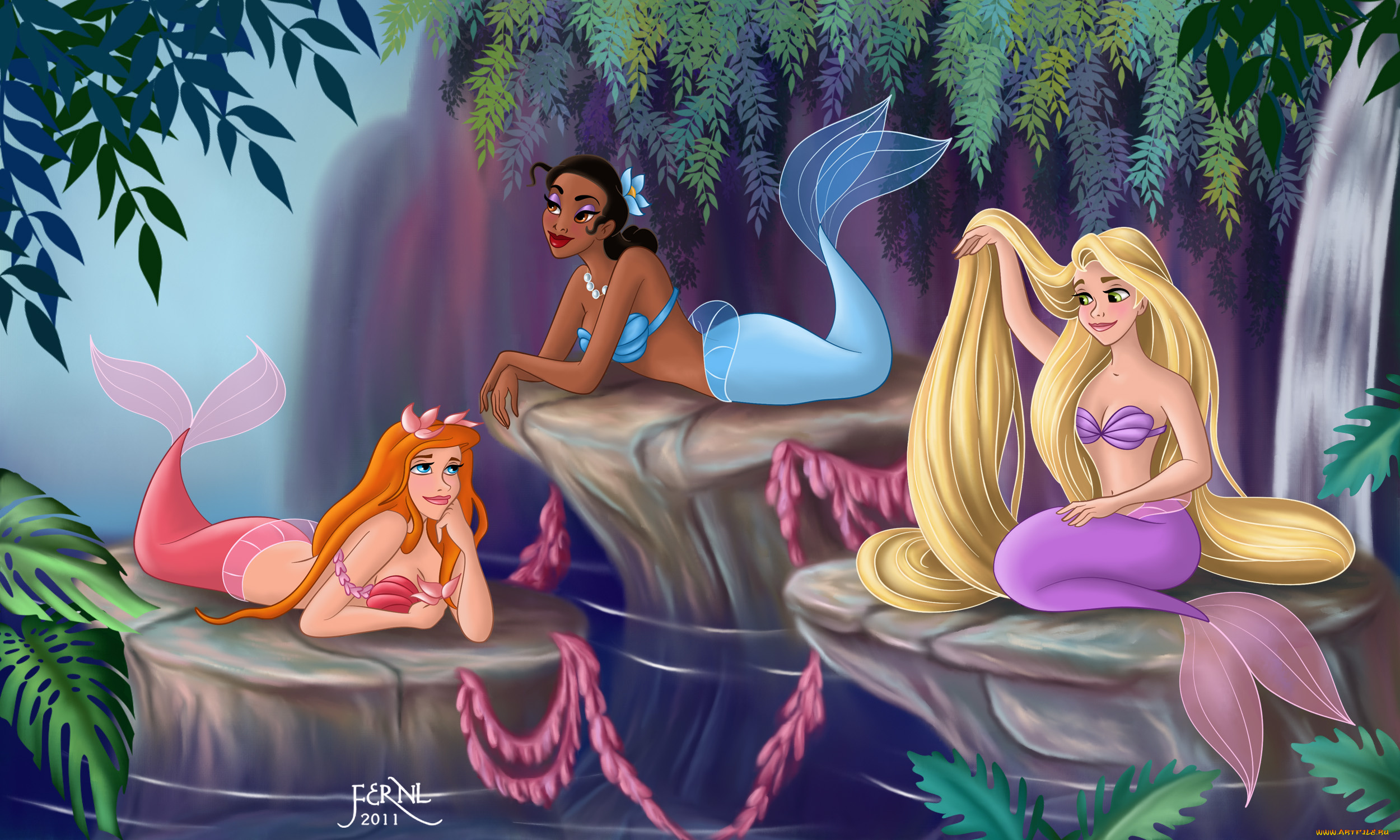 мультфильмы, disney`s, princess, русалки