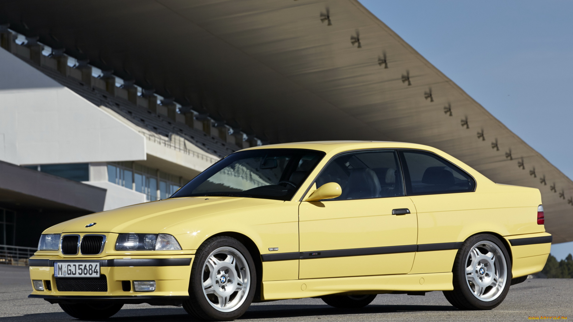 автомобили, bmw, coupe, желтый, m3, e36