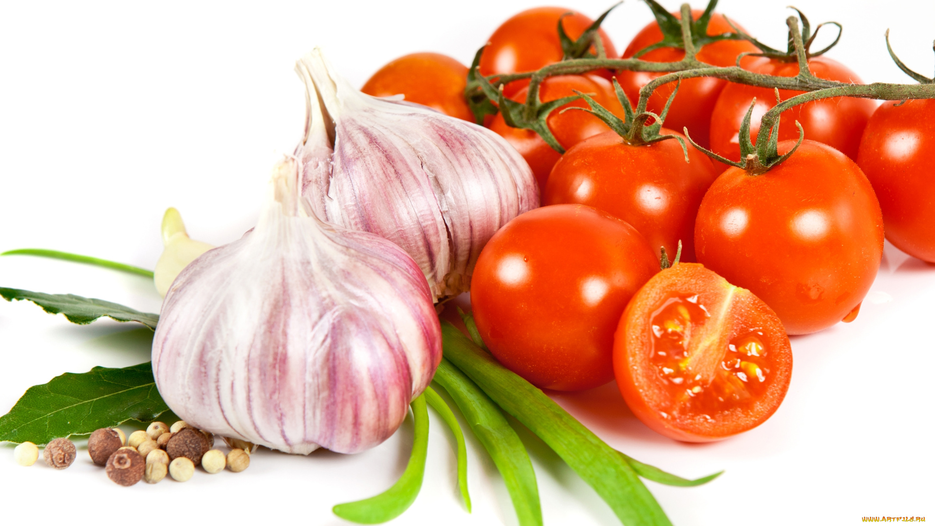 еда, разное, помидоры, чеснок
