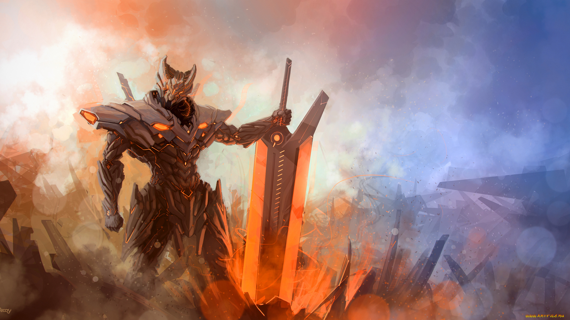 фэнтези, демоны, оружие, разрушение, демон, jarvan