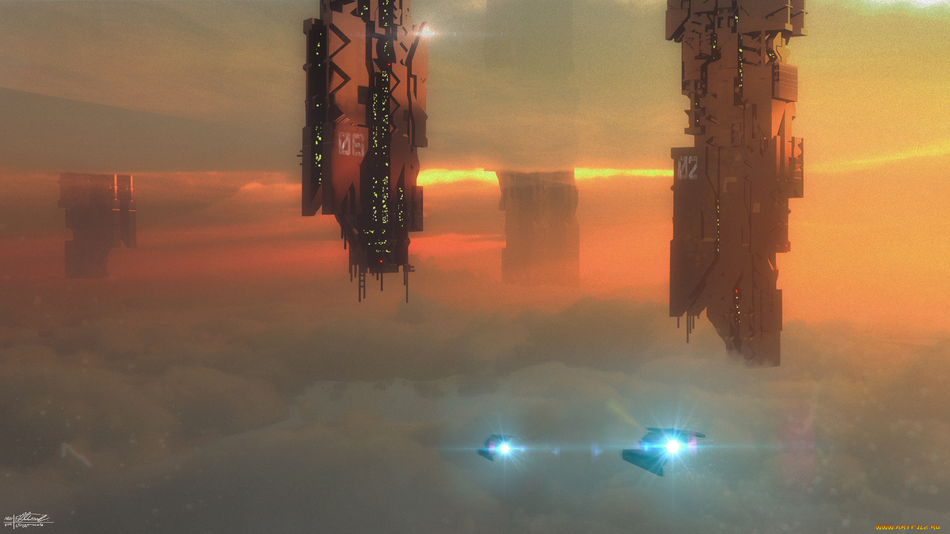 фэнтези, космические, корабли, , звездолеты, , станции, звездолеты, станции, космические, облака, будущее, мир, иной