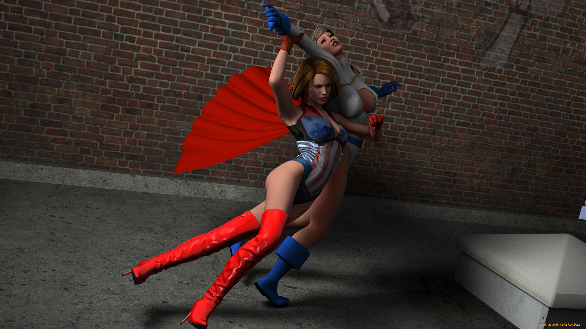 observers, 3д, графика, fantasy, , фантазия, драка, девушки