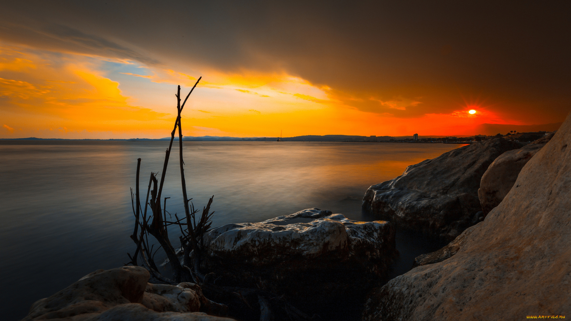 природа, восходы, закаты, закат, солнце, вечер