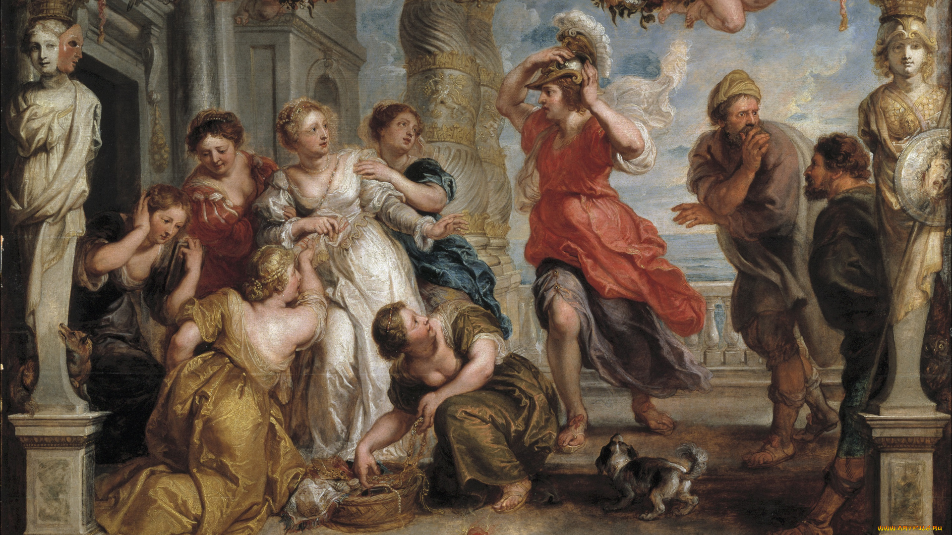 рисованные, pieter, paul, rubens, detection, of, odysseus, achilles, among, the, daughters, likomeda, питер, пауль, рубенс, pieter, paul, rubens