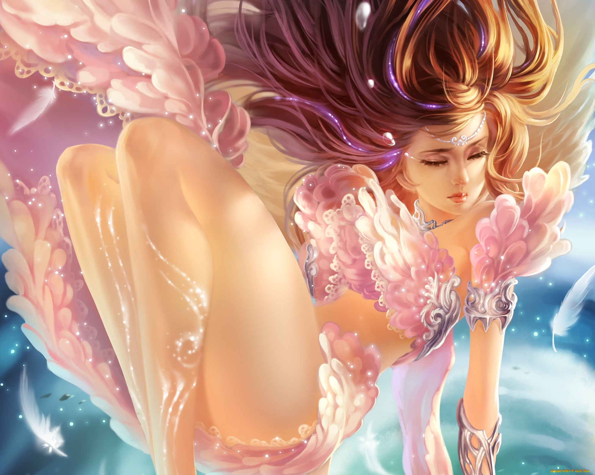 видео, игры, legend, of, the, cryptids, аниме, ангел, перья, крылья, девушка, арт, zwy-001, legend, of, the, cryptids