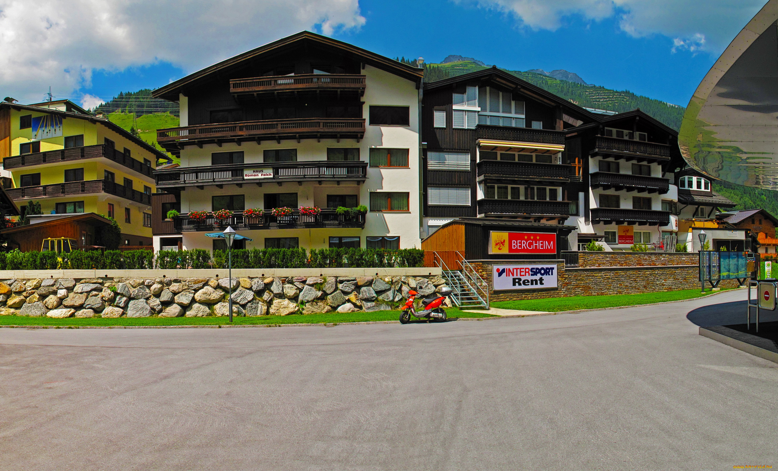 австрия, тироль, санкт, антон, ам, арльберг, города, -, улицы, , площади, , набережные, дома, санкт, антон, ам, арльберг, тироль, австрия, цветы, улица