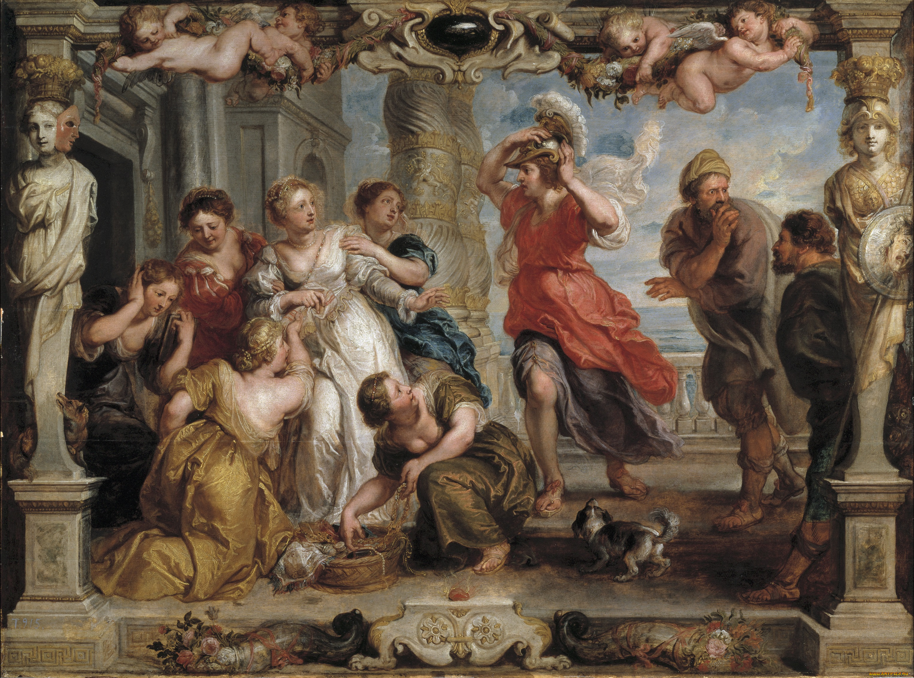 рисованные, pieter, paul, rubens, detection, of, odysseus, achilles, among, the, daughters, likomeda, питер, пауль, рубенс, pieter, paul, rubens