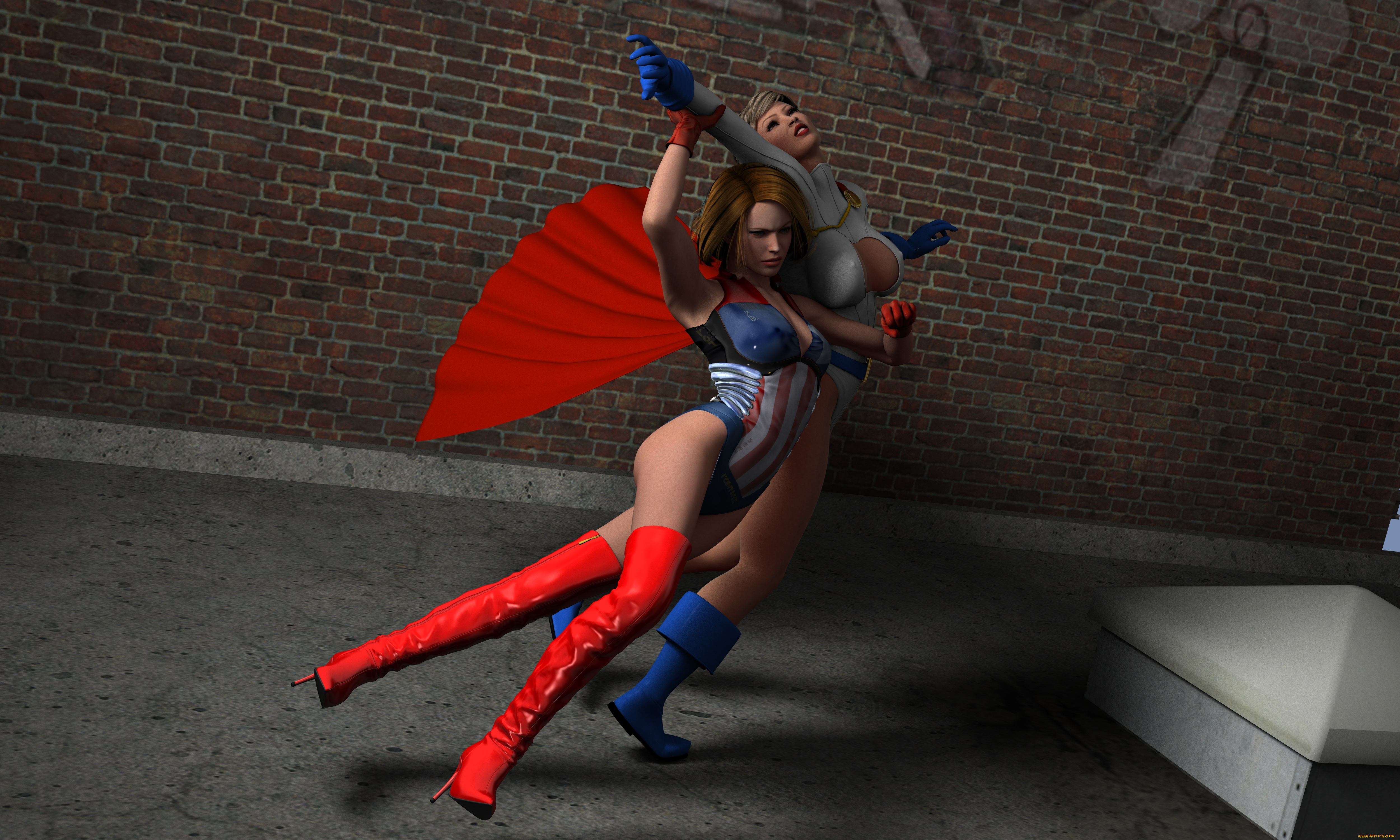 observers, 3д, графика, fantasy, , фантазия, драка, девушки