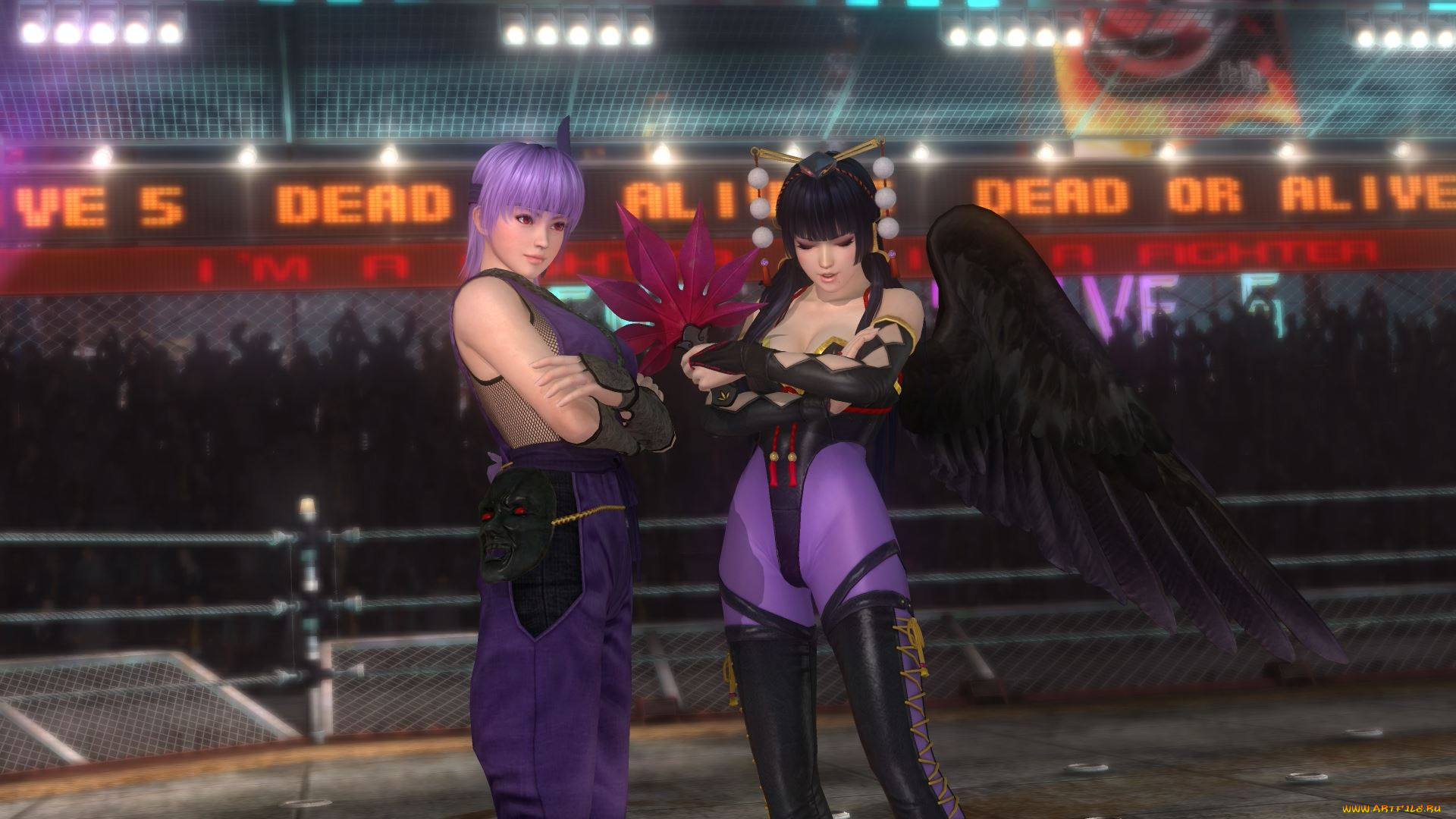 3д, графика, аниме, , anime, девушки, взгляд, фон, демон