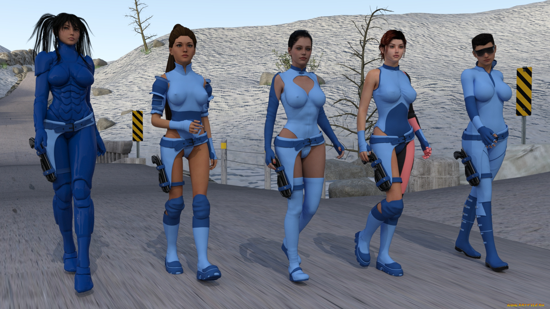 3д, графика, фантазия, , fantasy, девушки, взгляд, фон, оружие