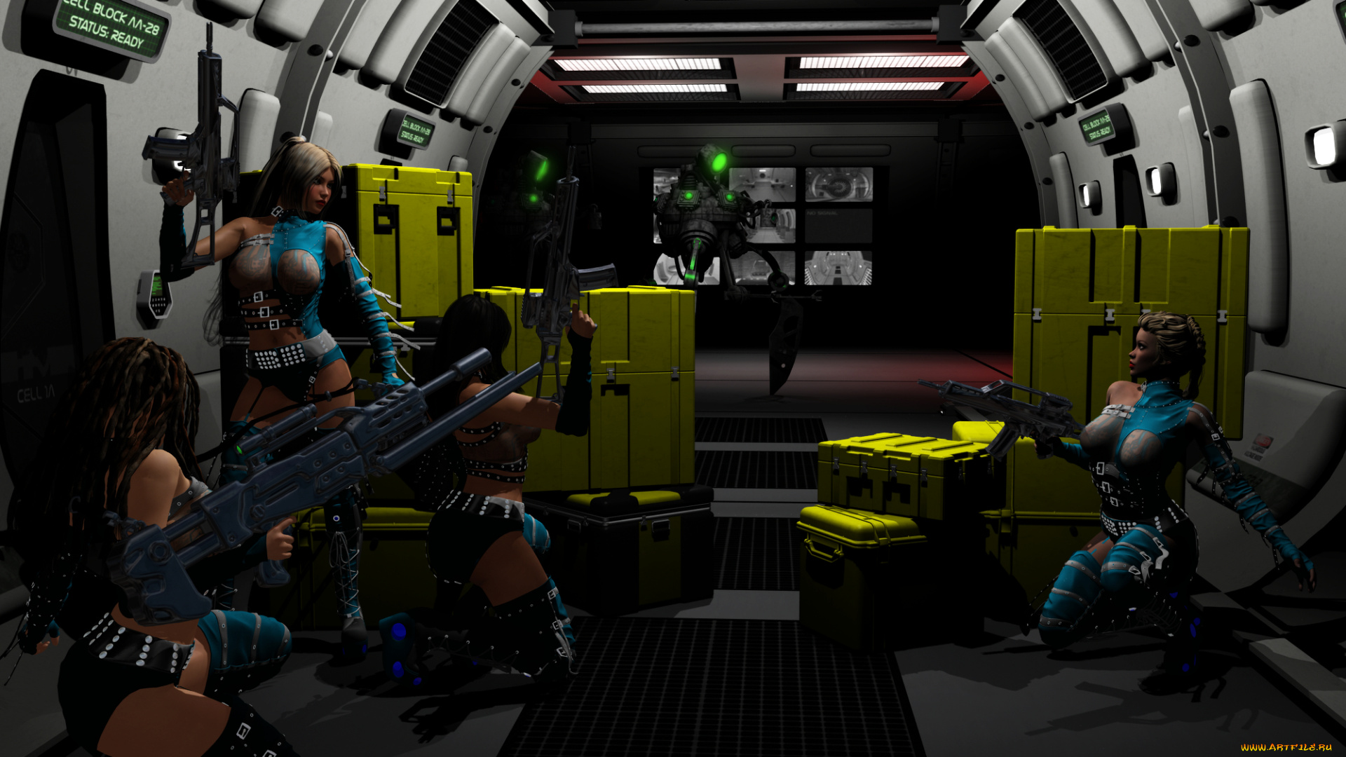 3д, графика, фантазия, , fantasy, оружие, фон, взгляд, девушки