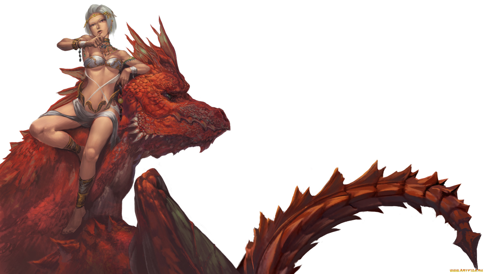 фэнтези, красавицы, и, чудовища, дракон, арт, девушка