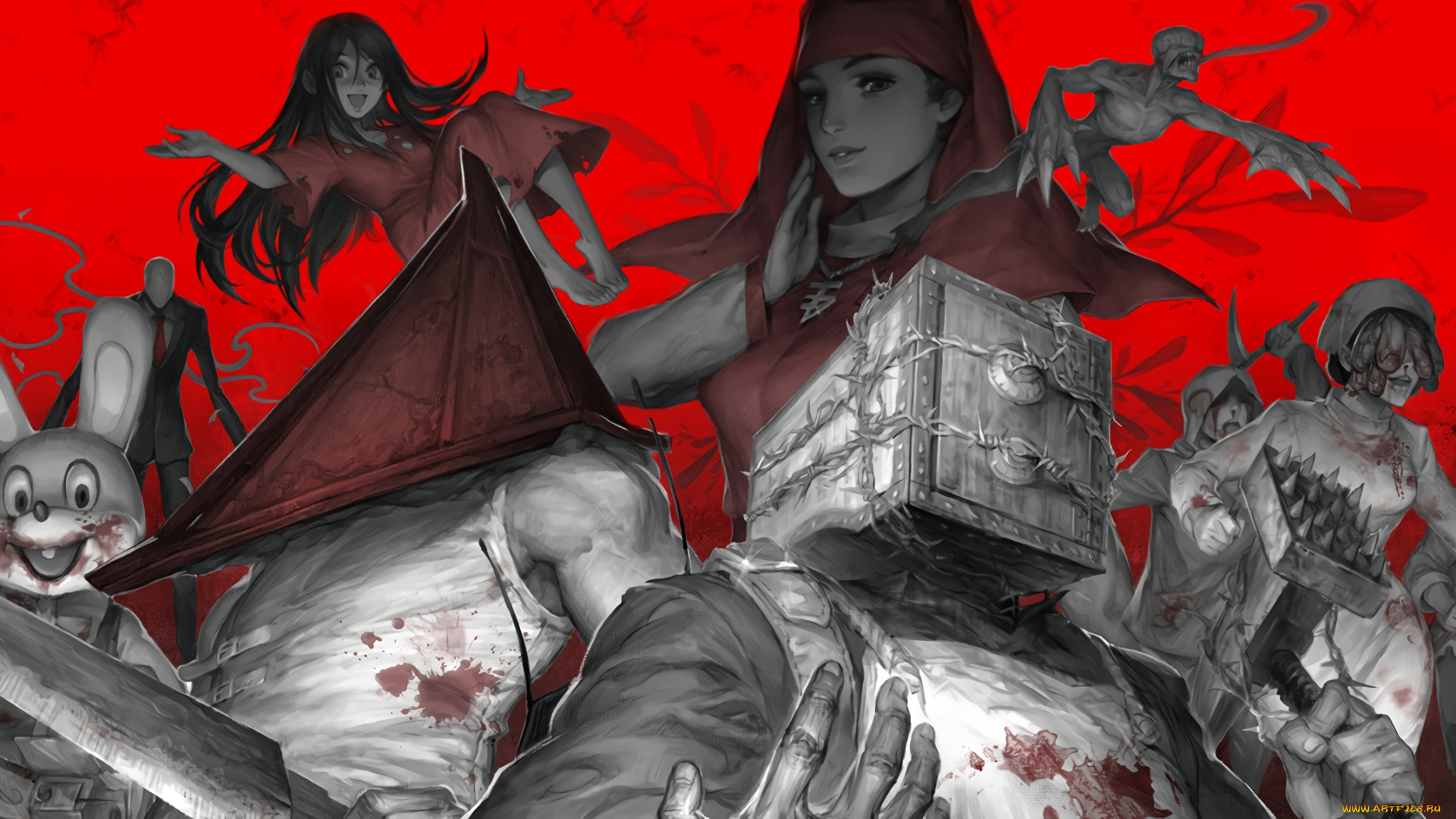 фэнтези, нежить, монстры, девушка, арт