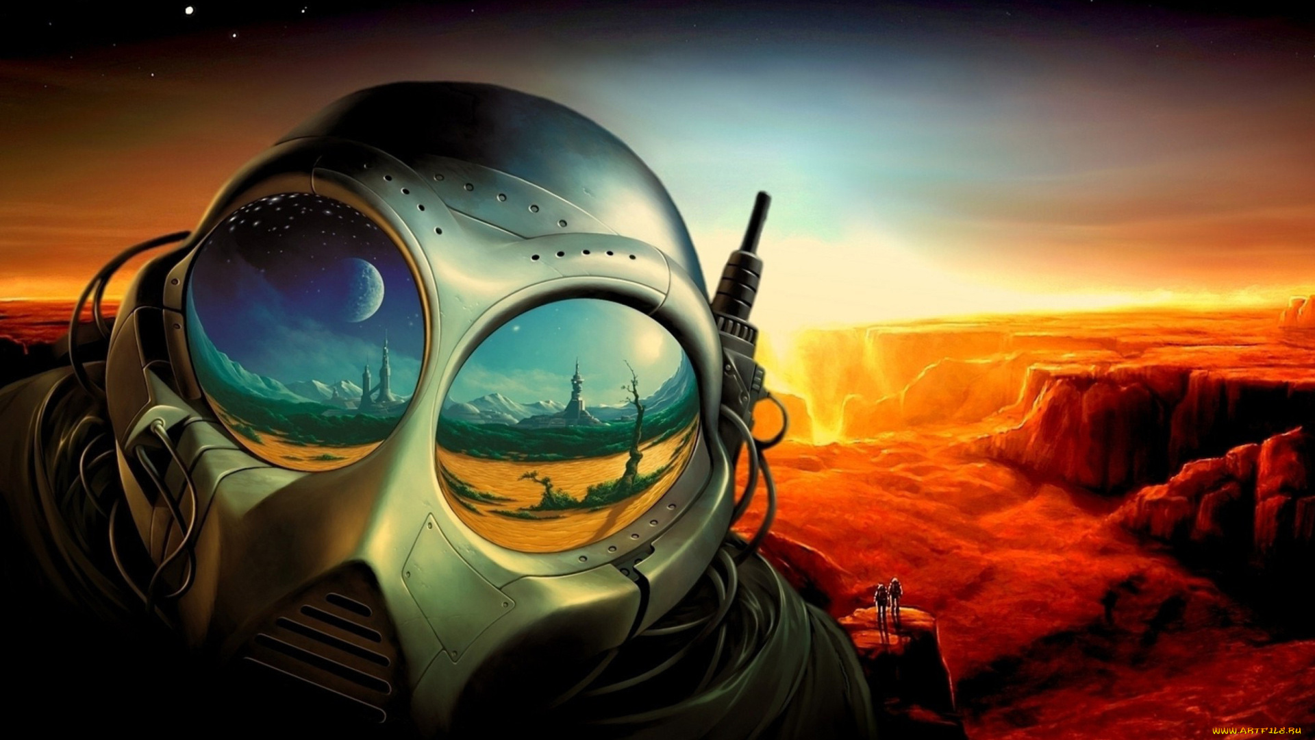 фэнтези, роботы, , киборги, , механизмы, марс, планета, гуманоид, лава, космос