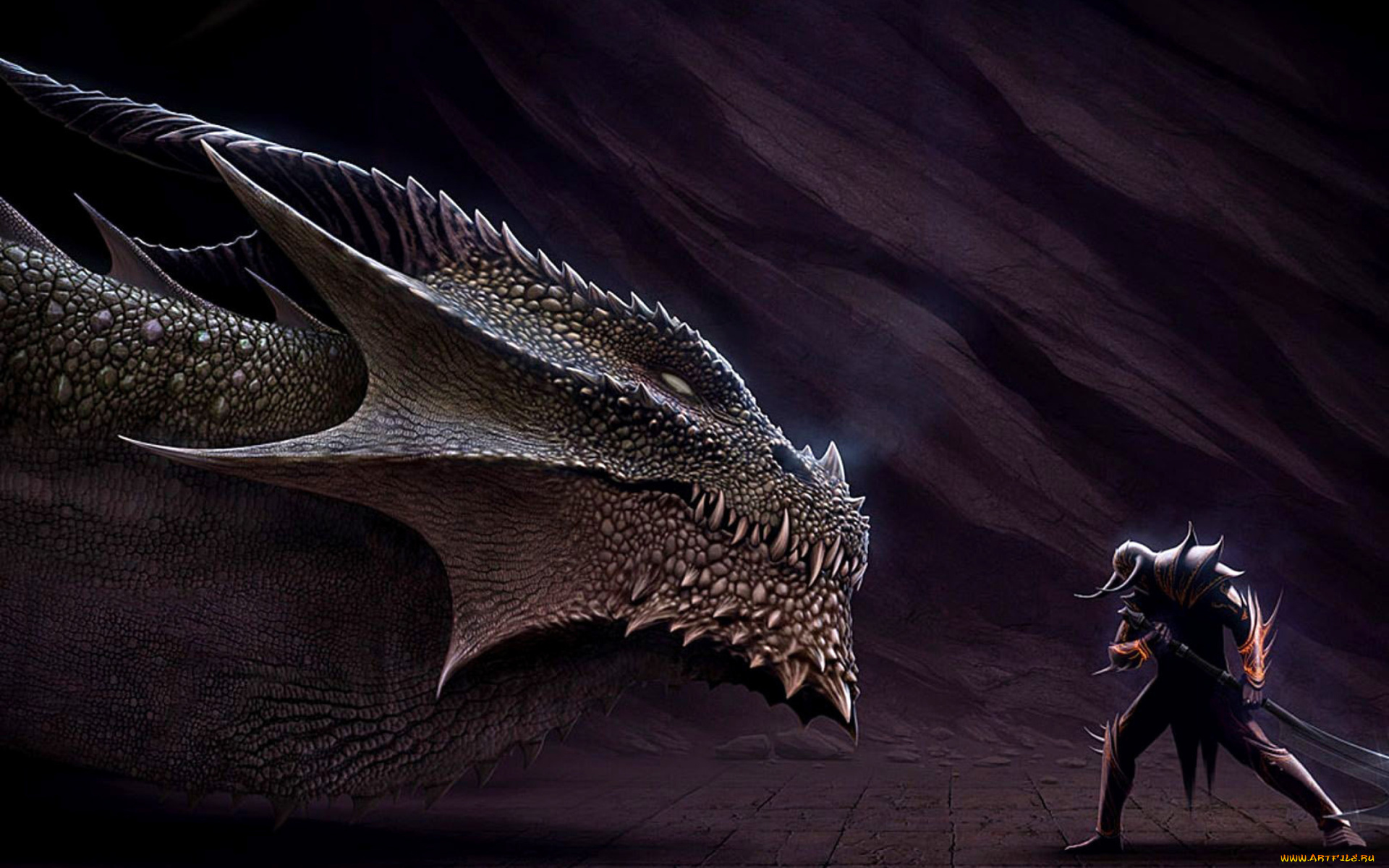 фэнтези, драконы, монстр, морда, рыцарь, дракон