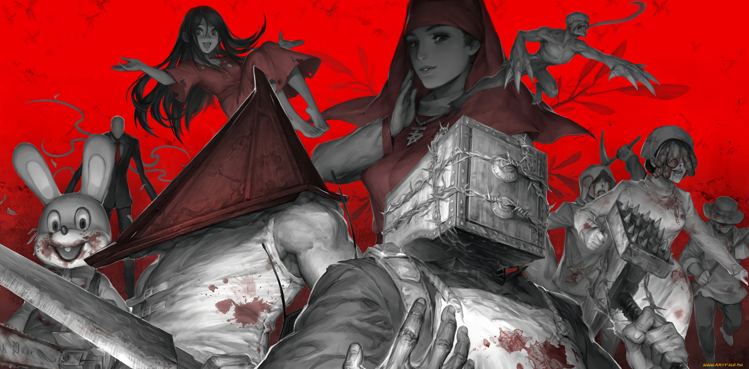 фэнтези, нежить, монстры, девушка, арт