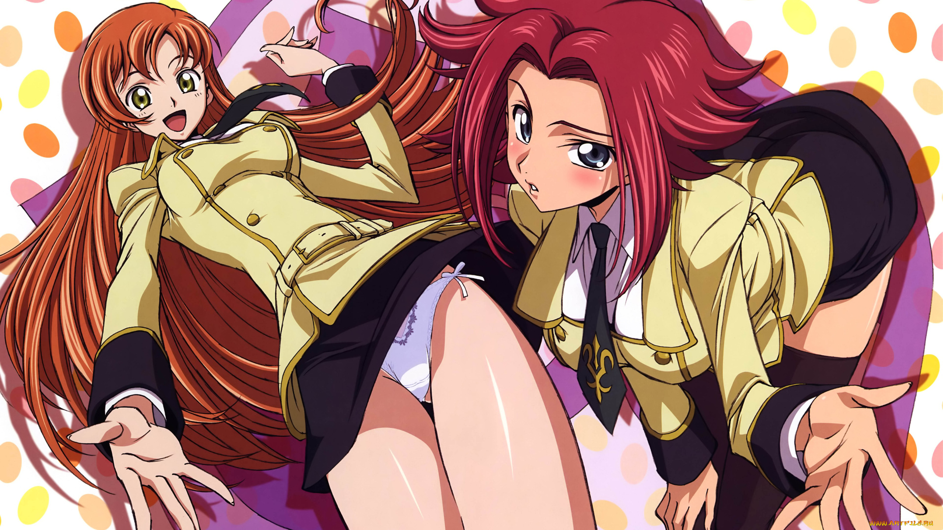 аниме, code, geass, трусики, форма, девушки