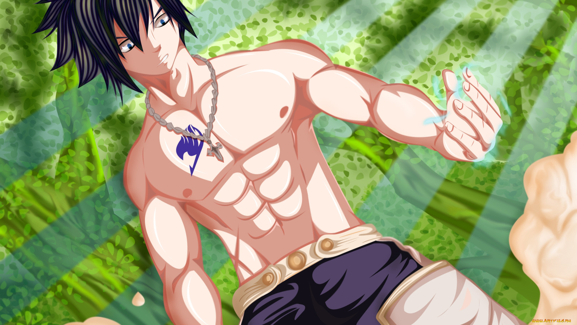 аниме, fairy, tail, грей